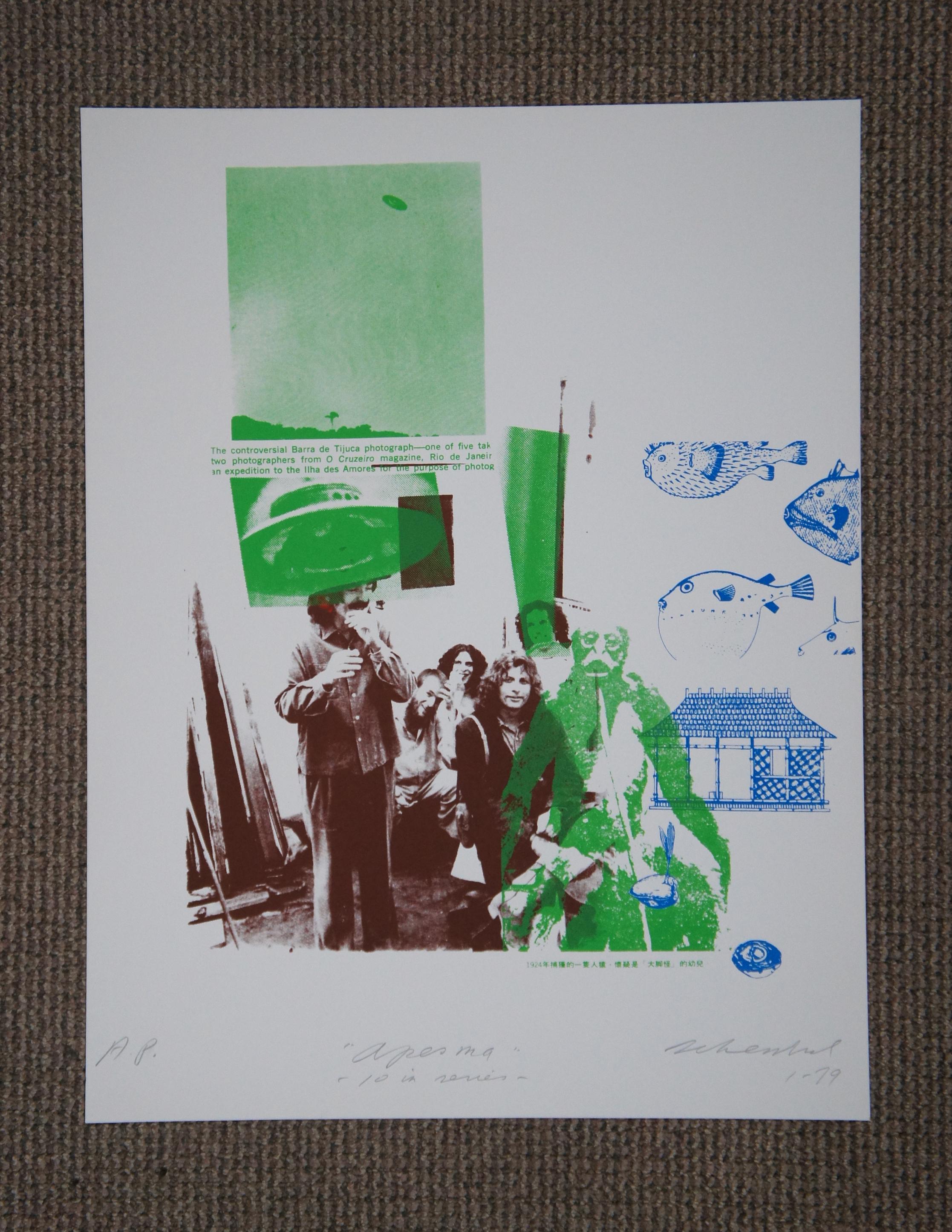 Set of 7 Cal Schenkel 1979 Silkscreen Lithographs Captain Beefheart Frank Zappa In Good Condition For Sale In Dayton, OH