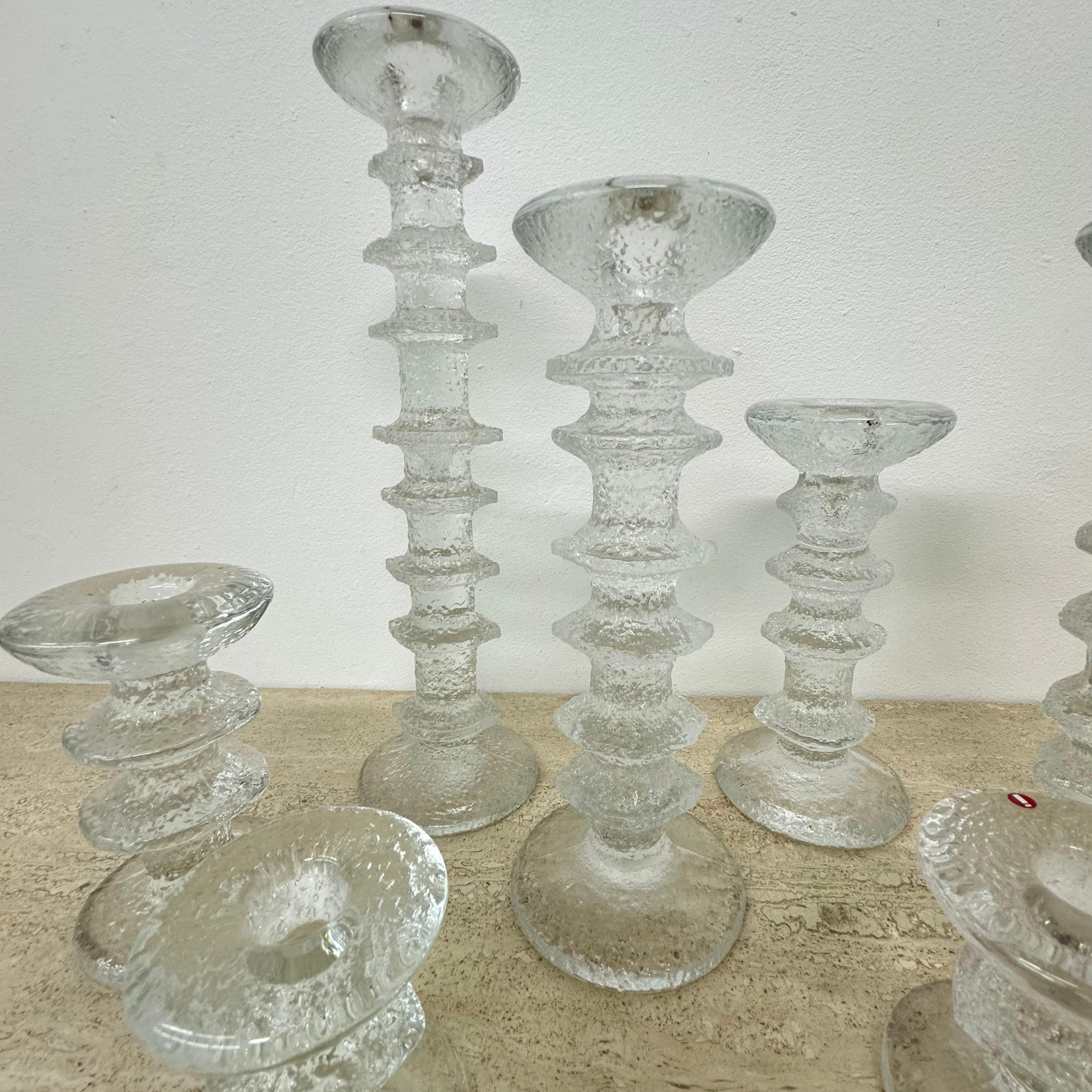 Set of 7 candle holders by Timo Sarpaneva for IIttala , 1970s For Sale 4