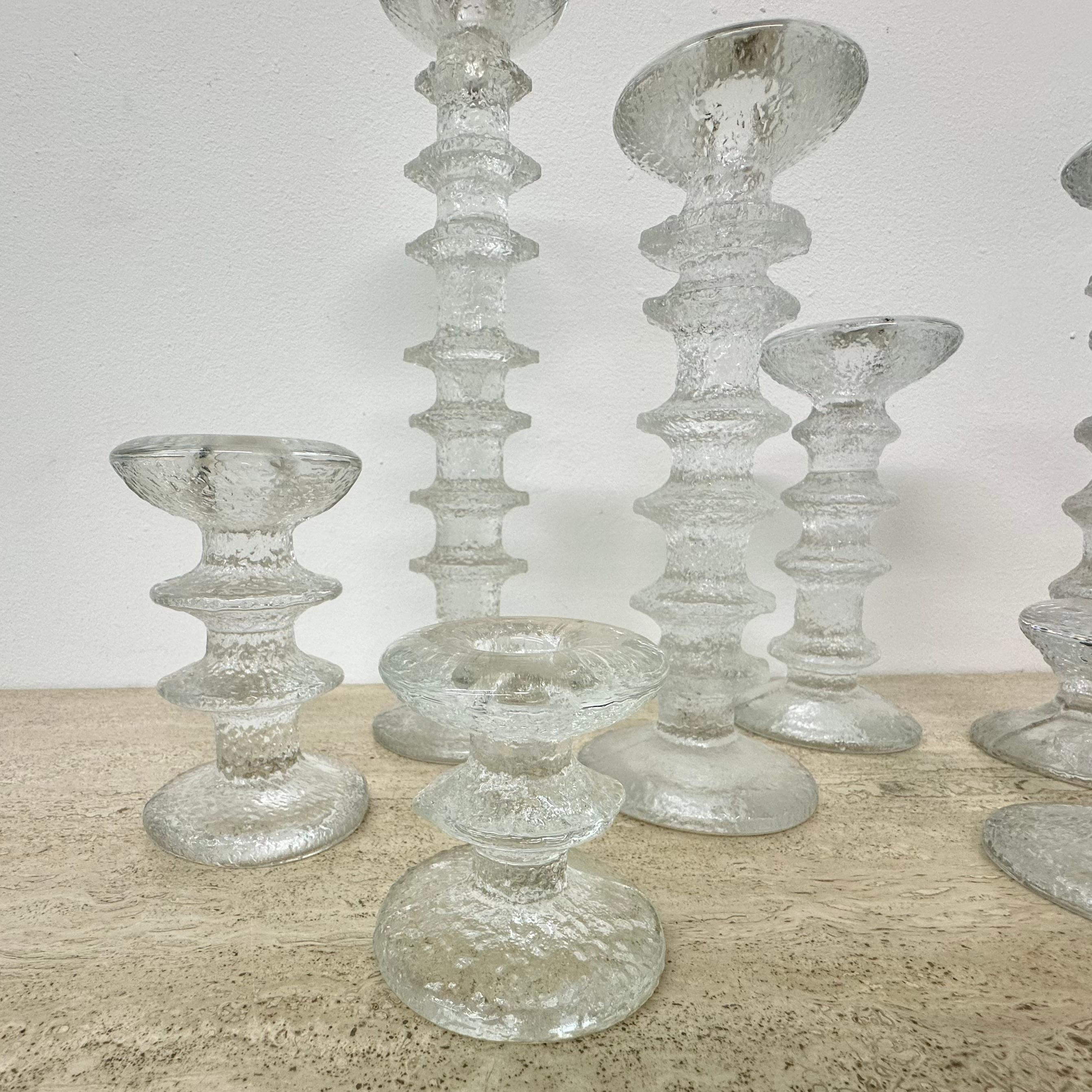 Set of 7 candle holders by Timo Sarpaneva for IIttala , 1970s For Sale 5