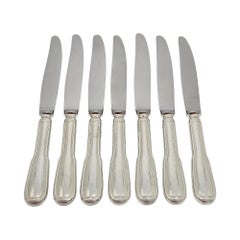 Set di 7 coltelli Christofle in argento Sterling Chinon Modern Hollow da 9 3/4" #20509