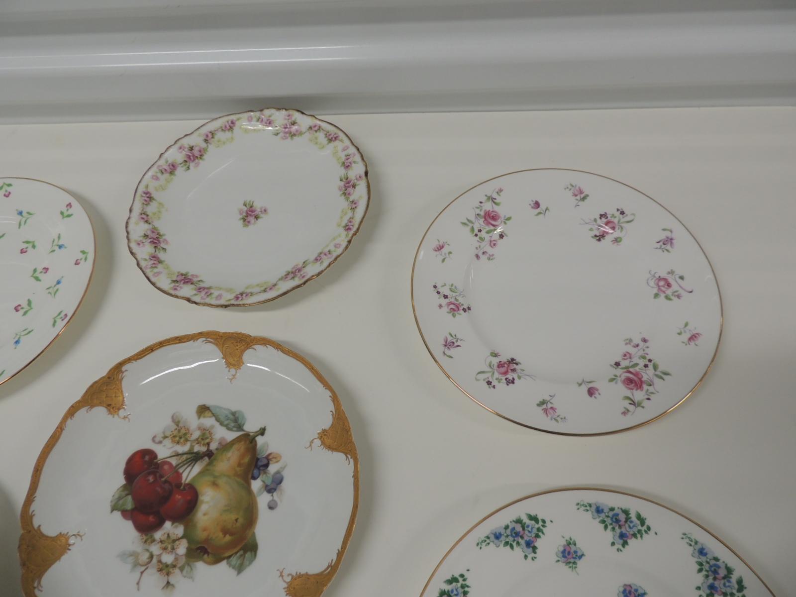 Set of '7' Collection of Porcelain Dessert Plates
From Left:
#1
Royal Victoria English White and Black Bone China Dessert Plate
Size: 8.5