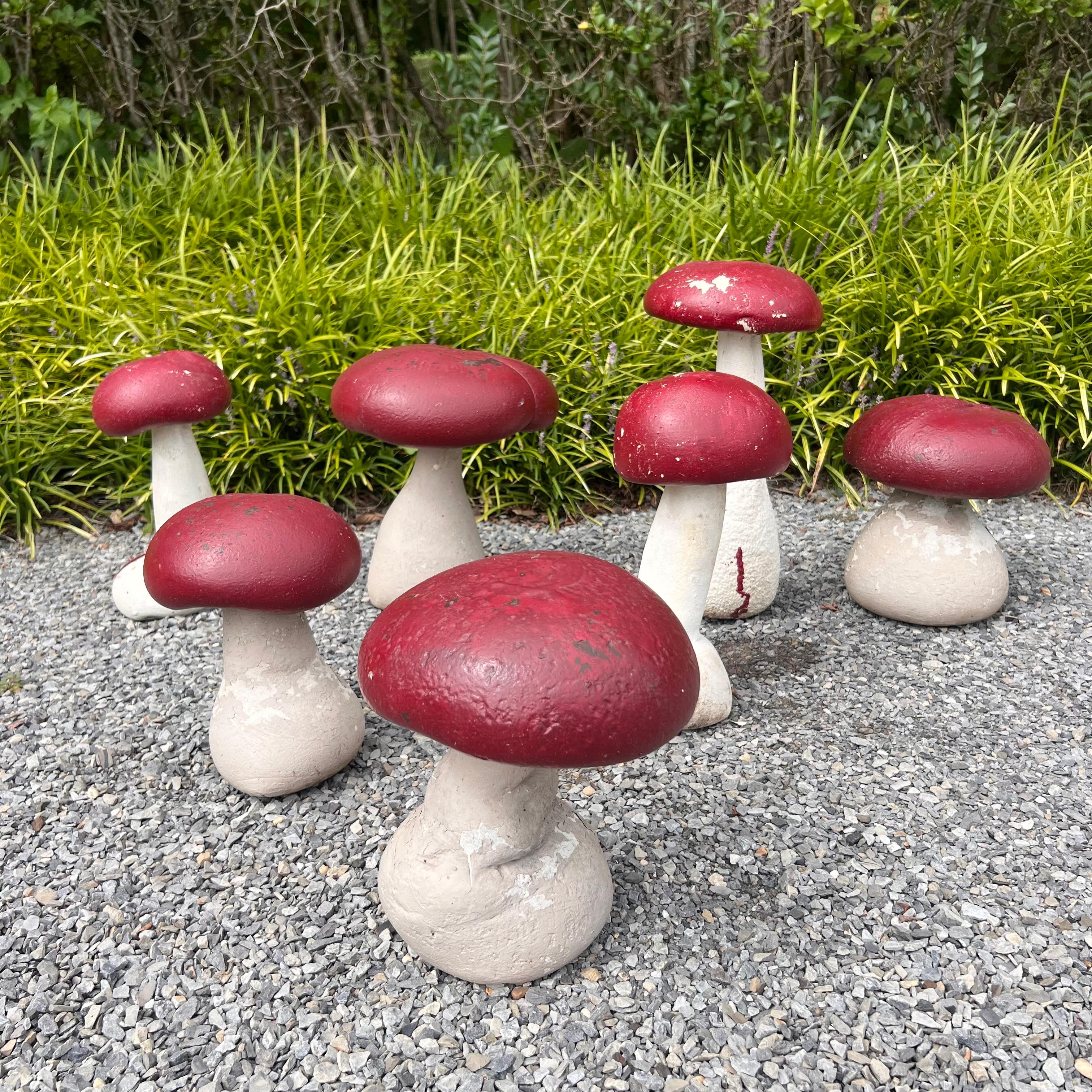 funghi da giardino in cemento