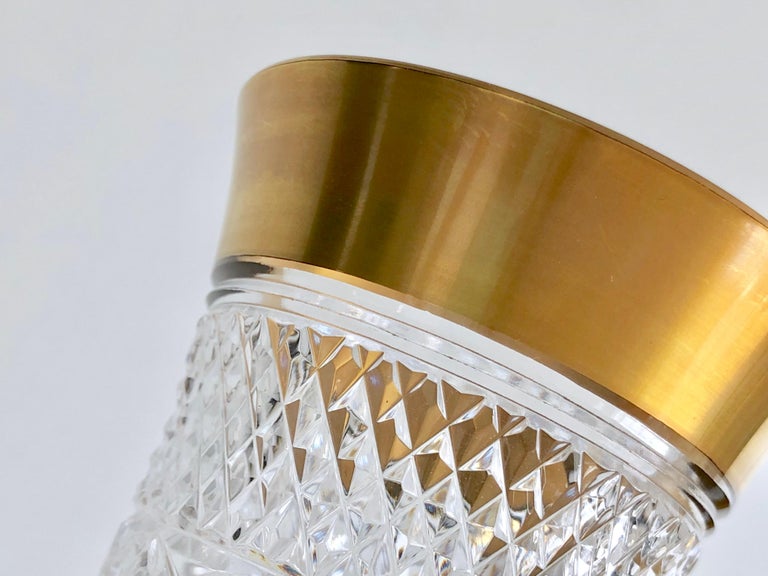 Set of 7 Crystal Champagne Glasses Victoria Gold by Klokotschnik