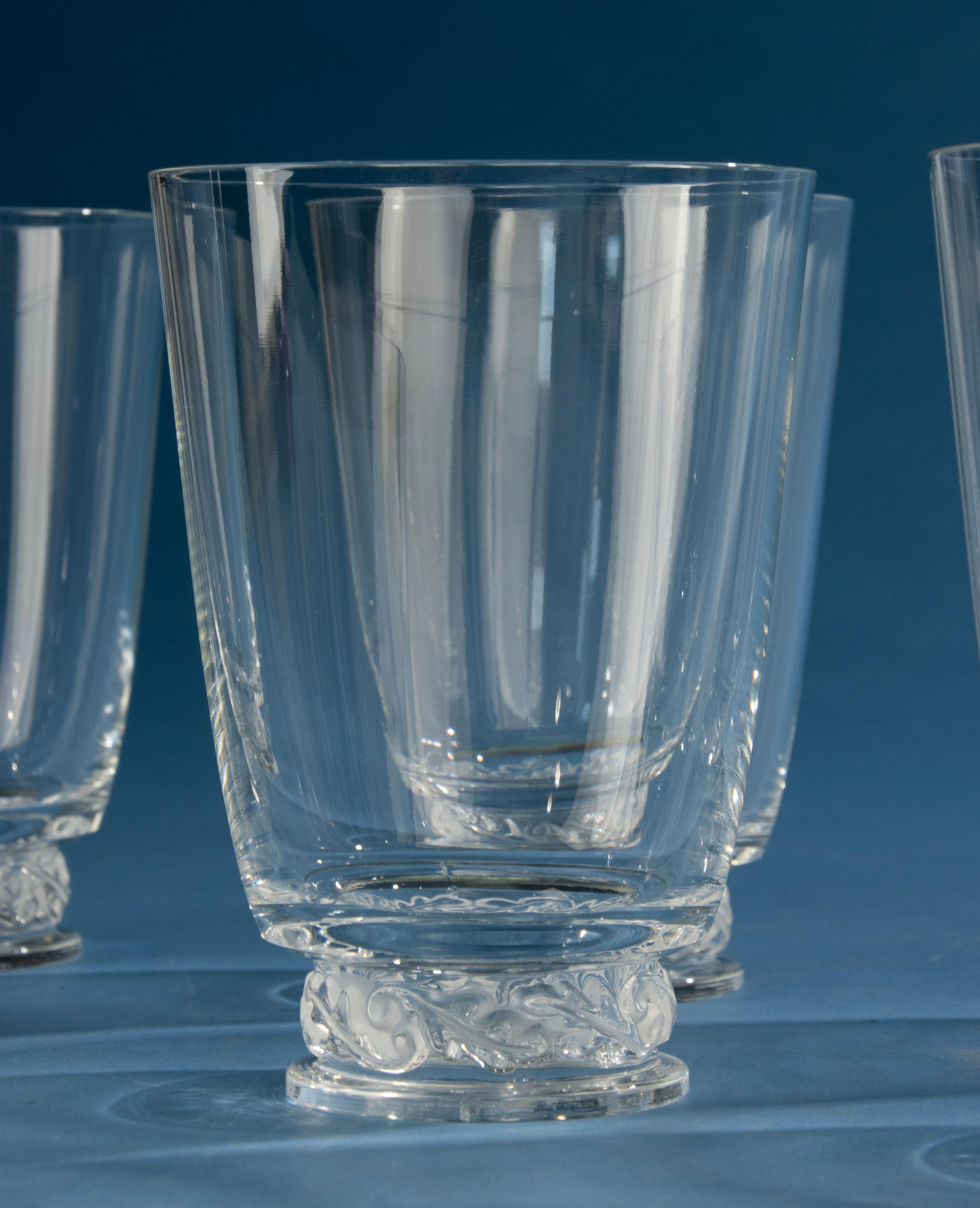 Set of 7 Crystal Glasses - Lalique - Model Saint Hubert im Angebot 3