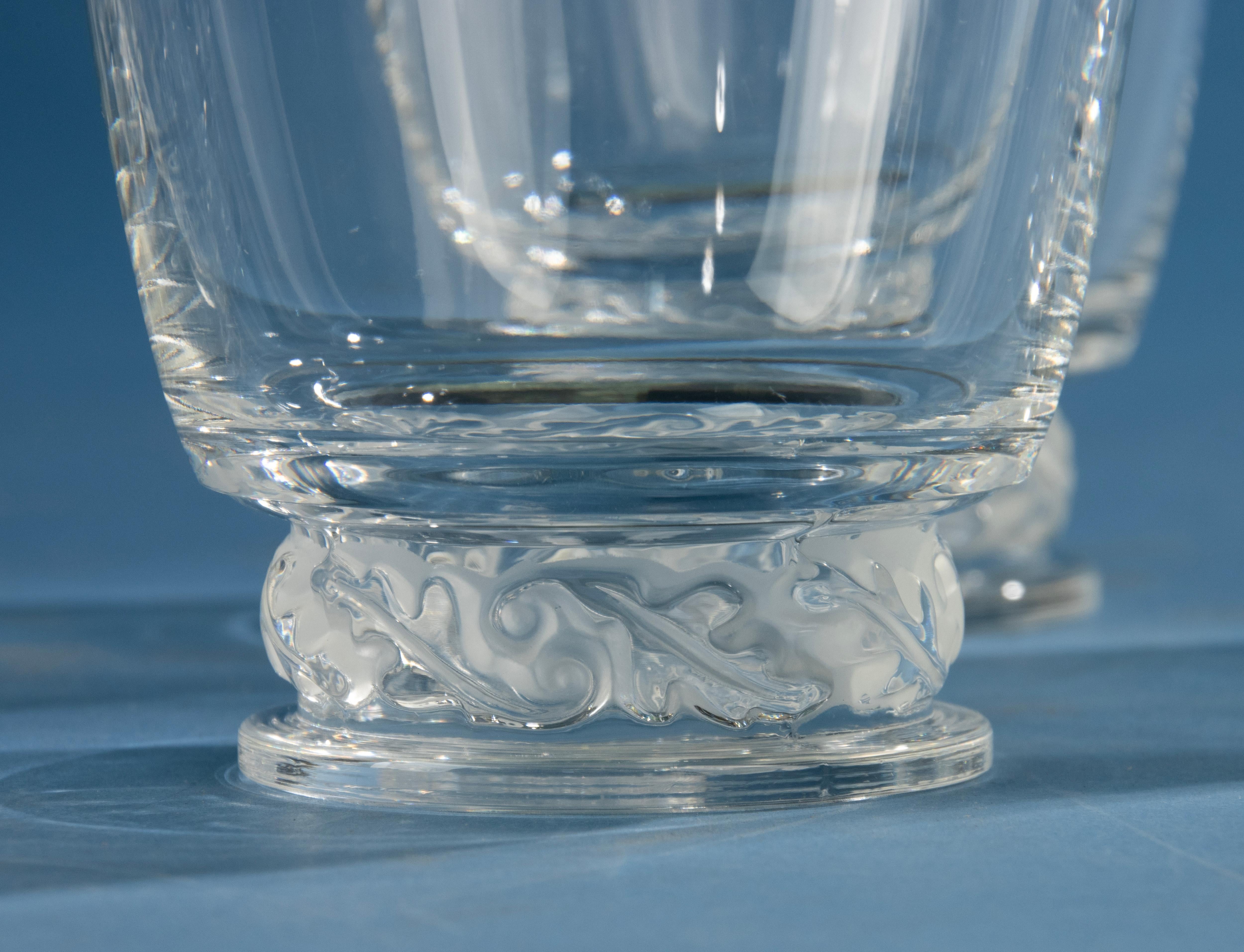 Set of 7 Crystal Glasses - Lalique - Model Saint Hubert im Angebot 6