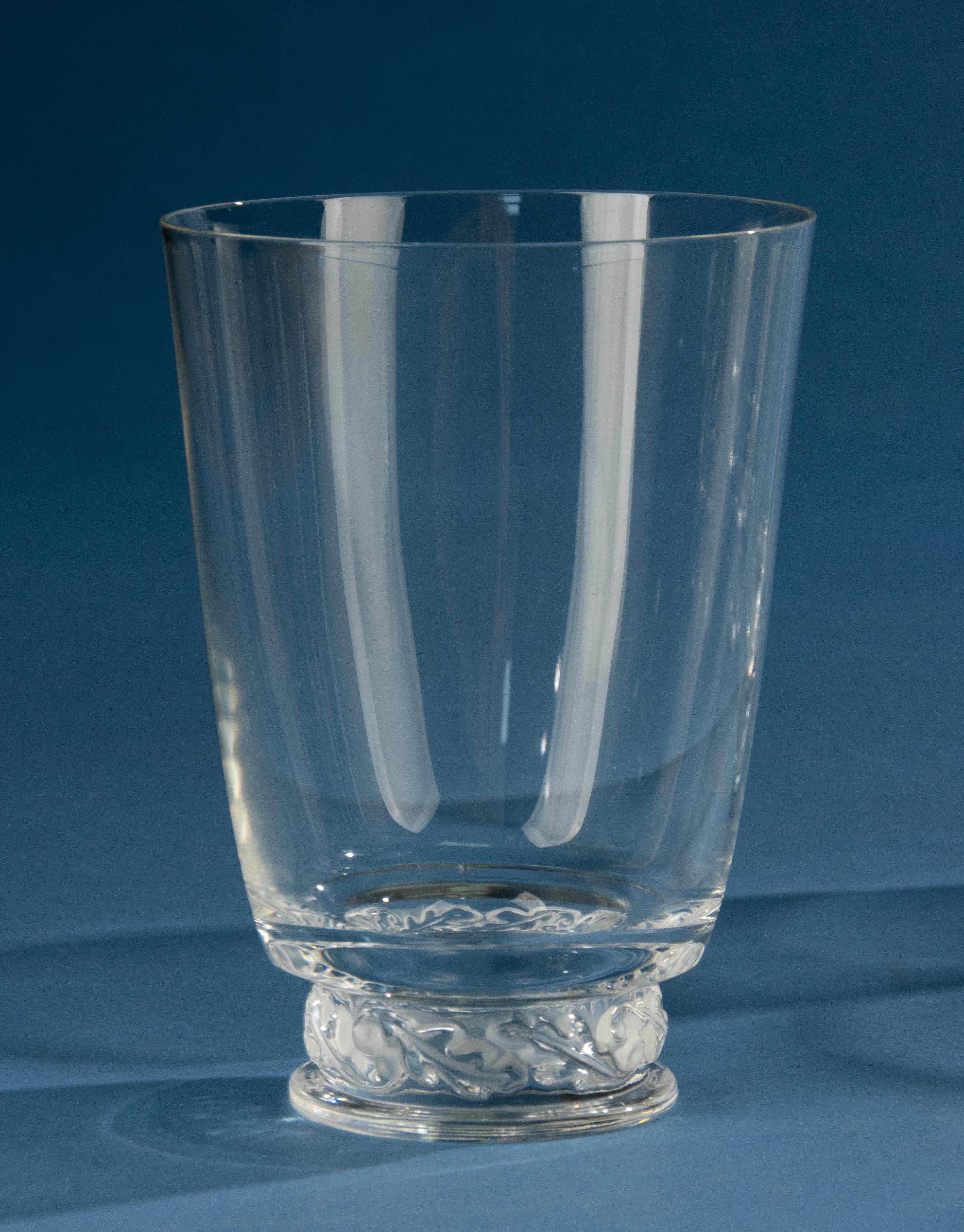 Set of 7 Crystal Glasses - Lalique - Model Saint Hubert (Französisch) im Angebot