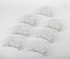 Set di 7 piatti da insalata in cristallo Fiore di cardo di Lalique