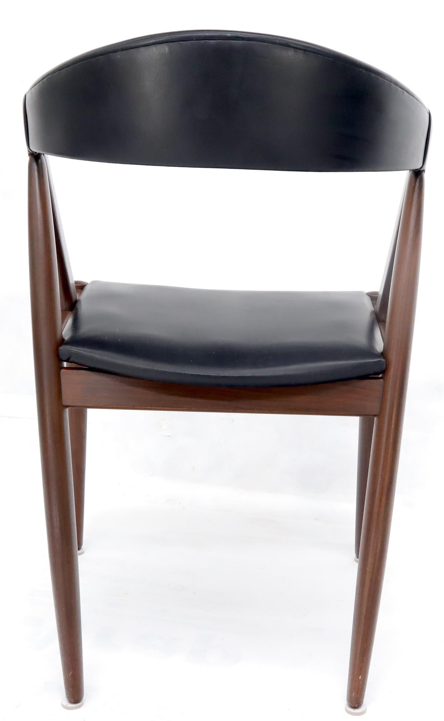Ensemble de 7 chaises de salle à manger danoises modernes Kai Kristiansen en teck  en vente 4