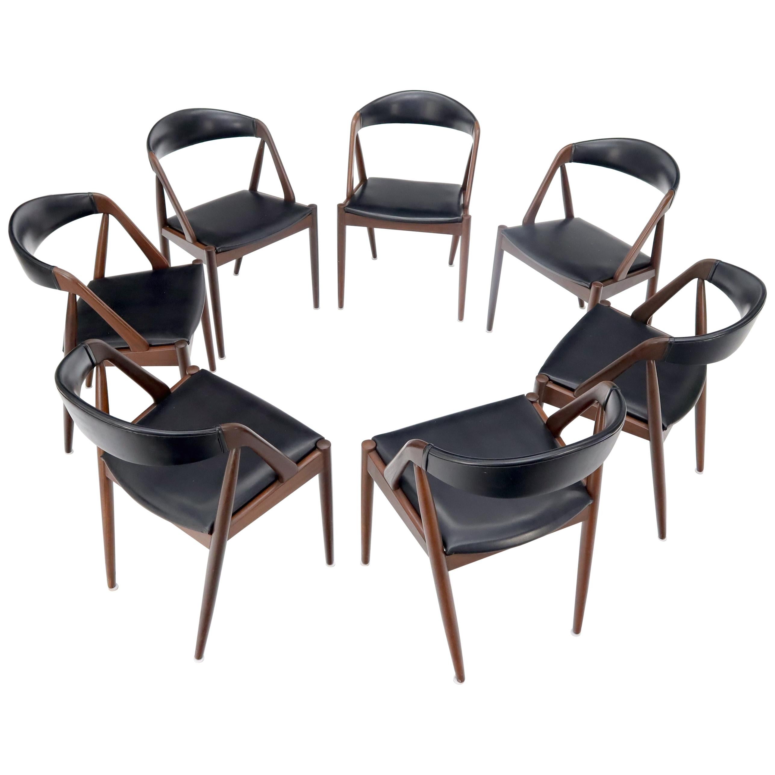Set of 7 Danish Modern Kai Kristiansen Teak Dining Chairs 