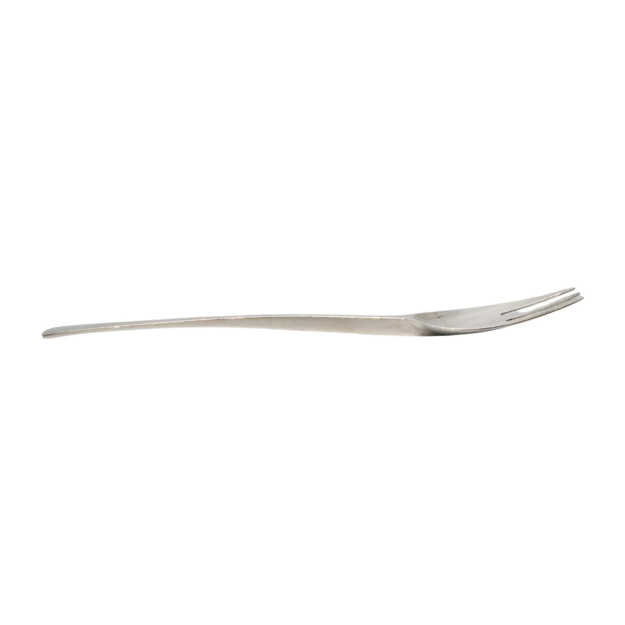 Set di 7 forchette da insalata Tjorn in argento Sterling Dansk Denmark #20615 In condizioni buone in vendita a Washington Depot, CT