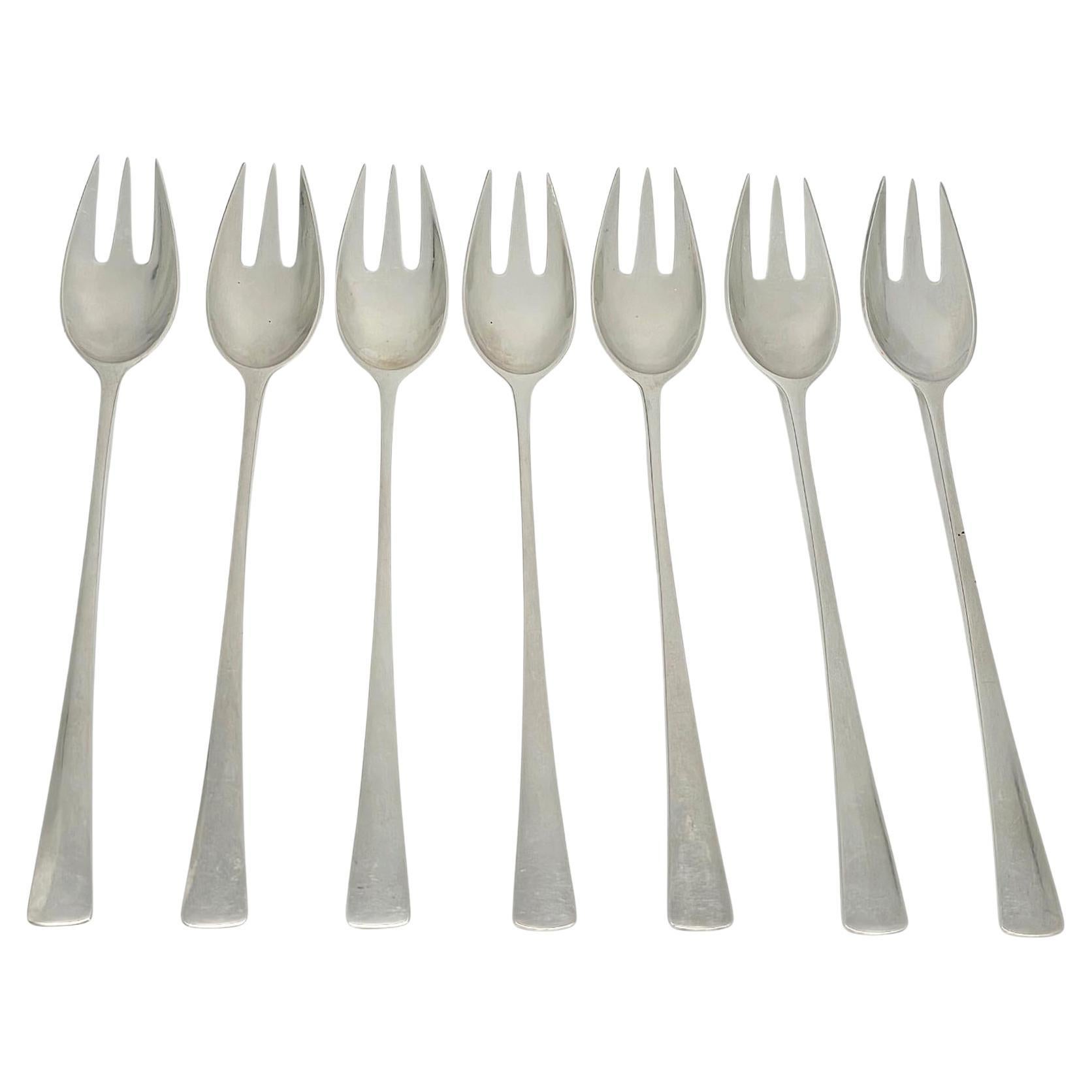 Set di 7 forchette da insalata Tjorn in argento Sterling Dansk Denmark #20615