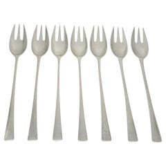 Set of 7 Dansk Denmark Sterling Silver Tjorn Salad Forks #20615