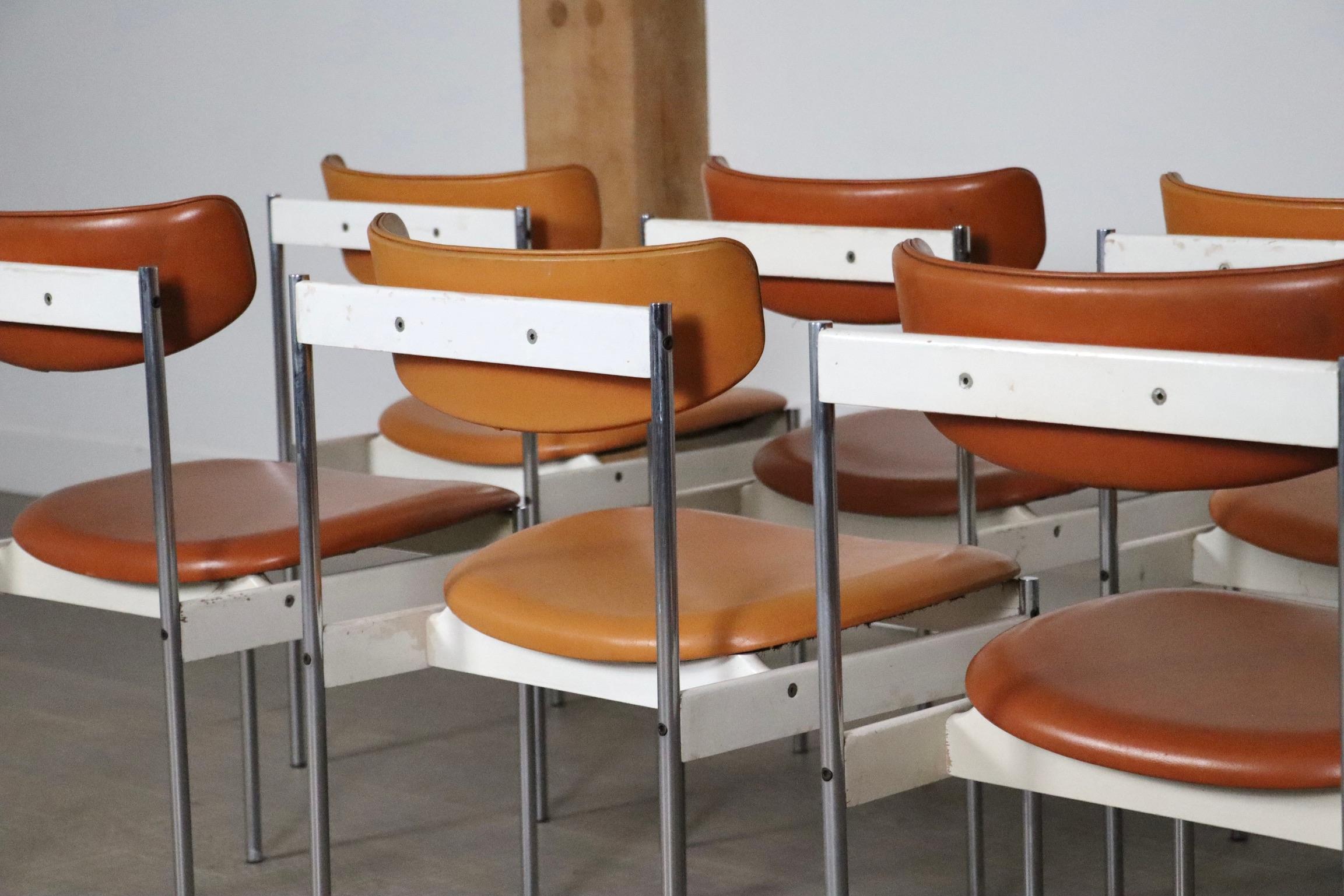 Set of 7 dining chairs by C. Denekamp for Thereca, Netherlands 1960s 5