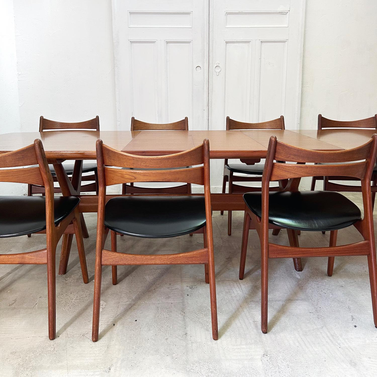 Ensemble de 7 chaises de salle à manger par Eric Buch, Danemark, années 1960 en vente 7