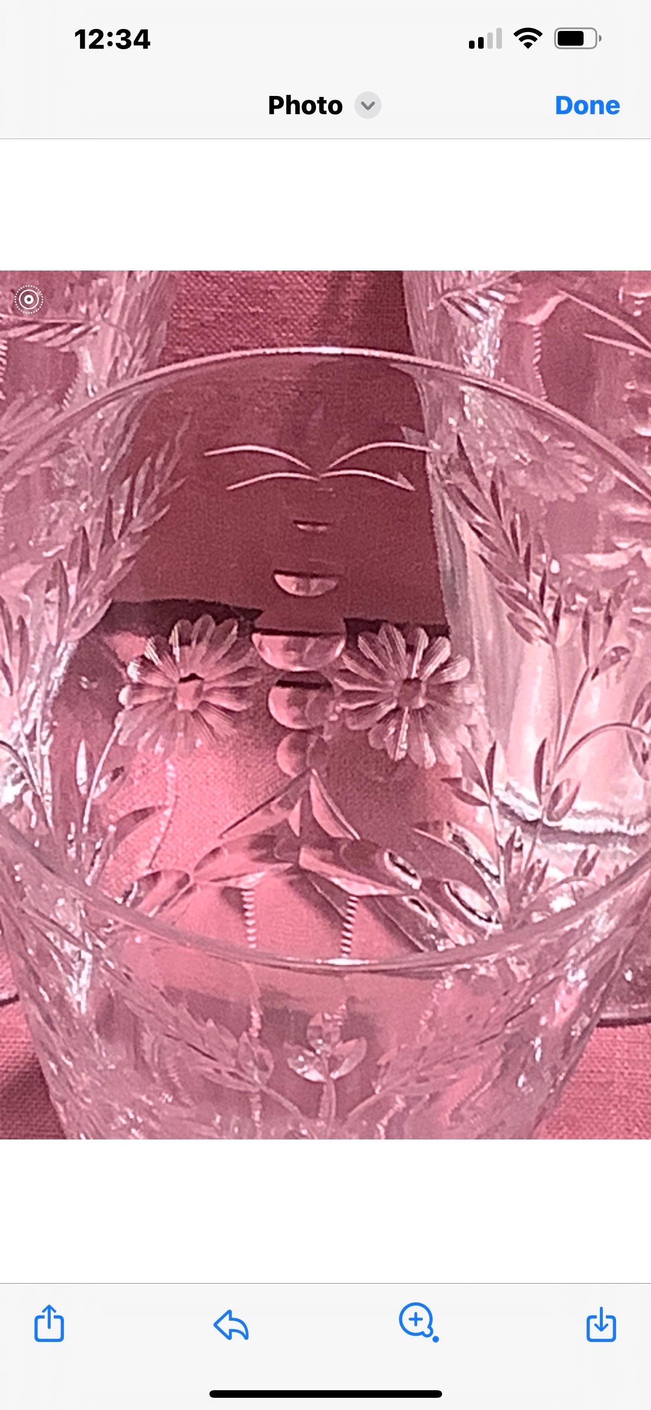 Cristallo Set di 7 bicchieri da acqua in cristallo inciso in vendita