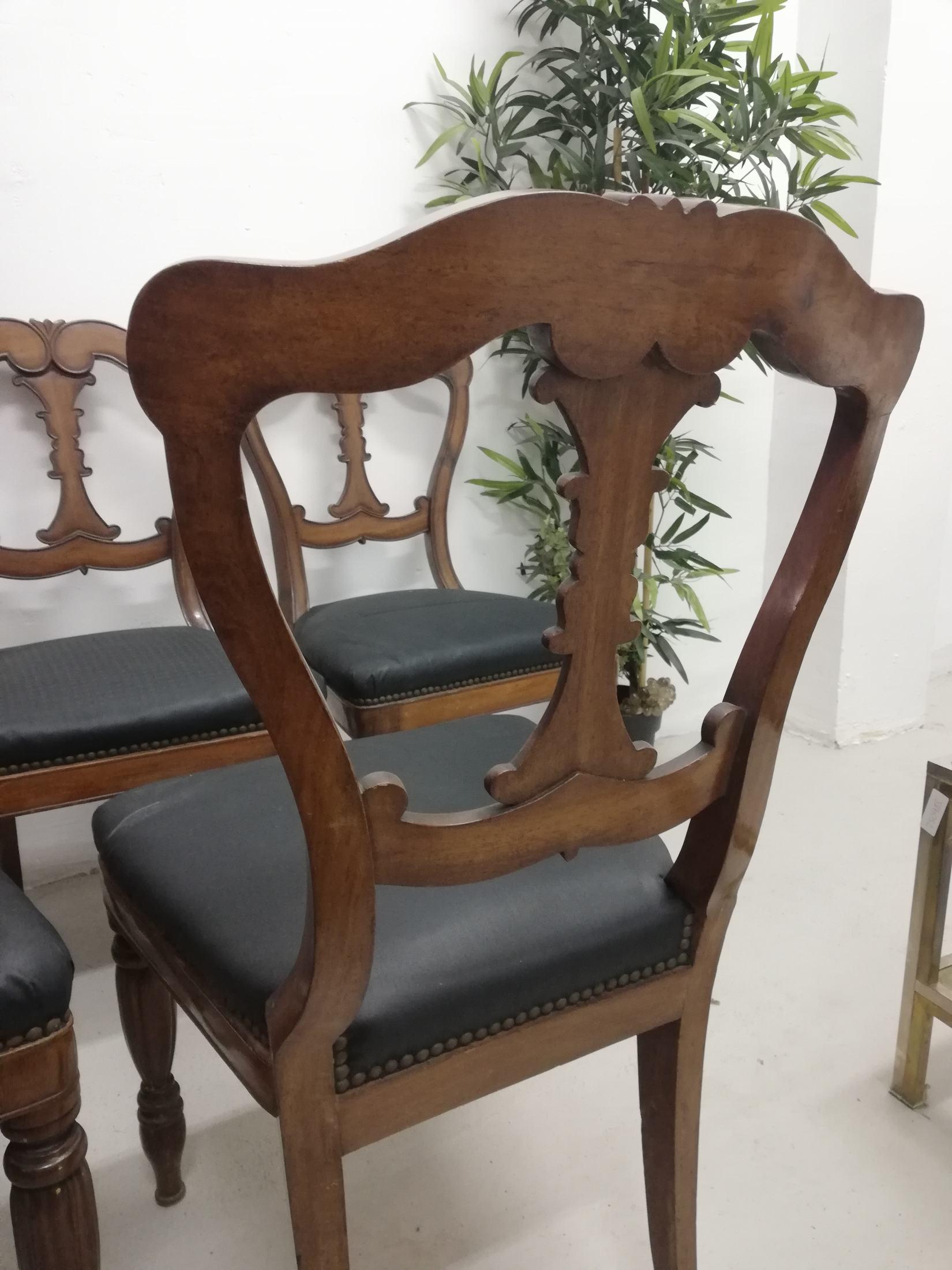 Set of 7 French Chairs 19th Century Charles X In Good Condition For Sale In Madrid, ES