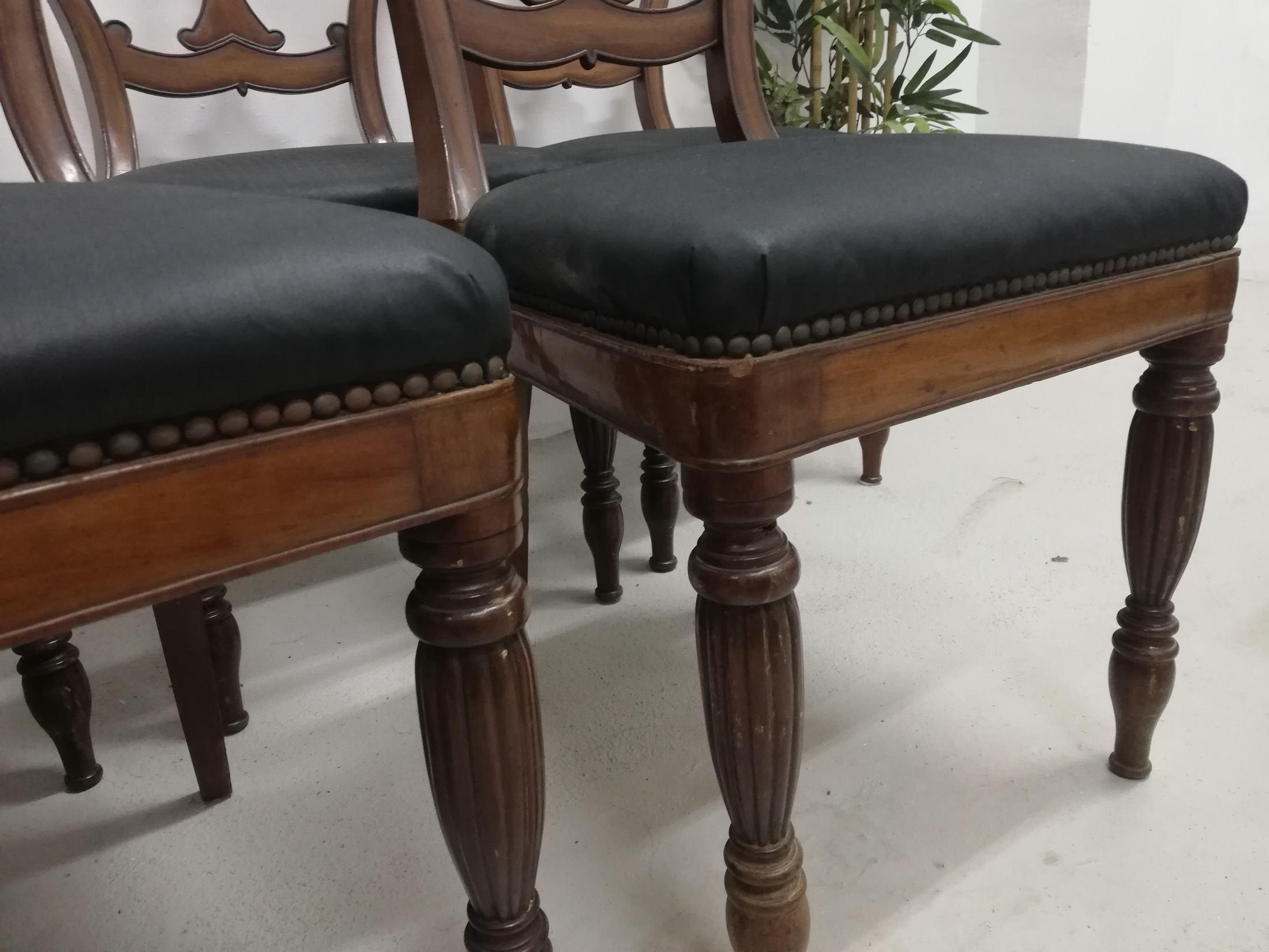 Set of 7 French Chairs 19th Century Charles X For Sale 1