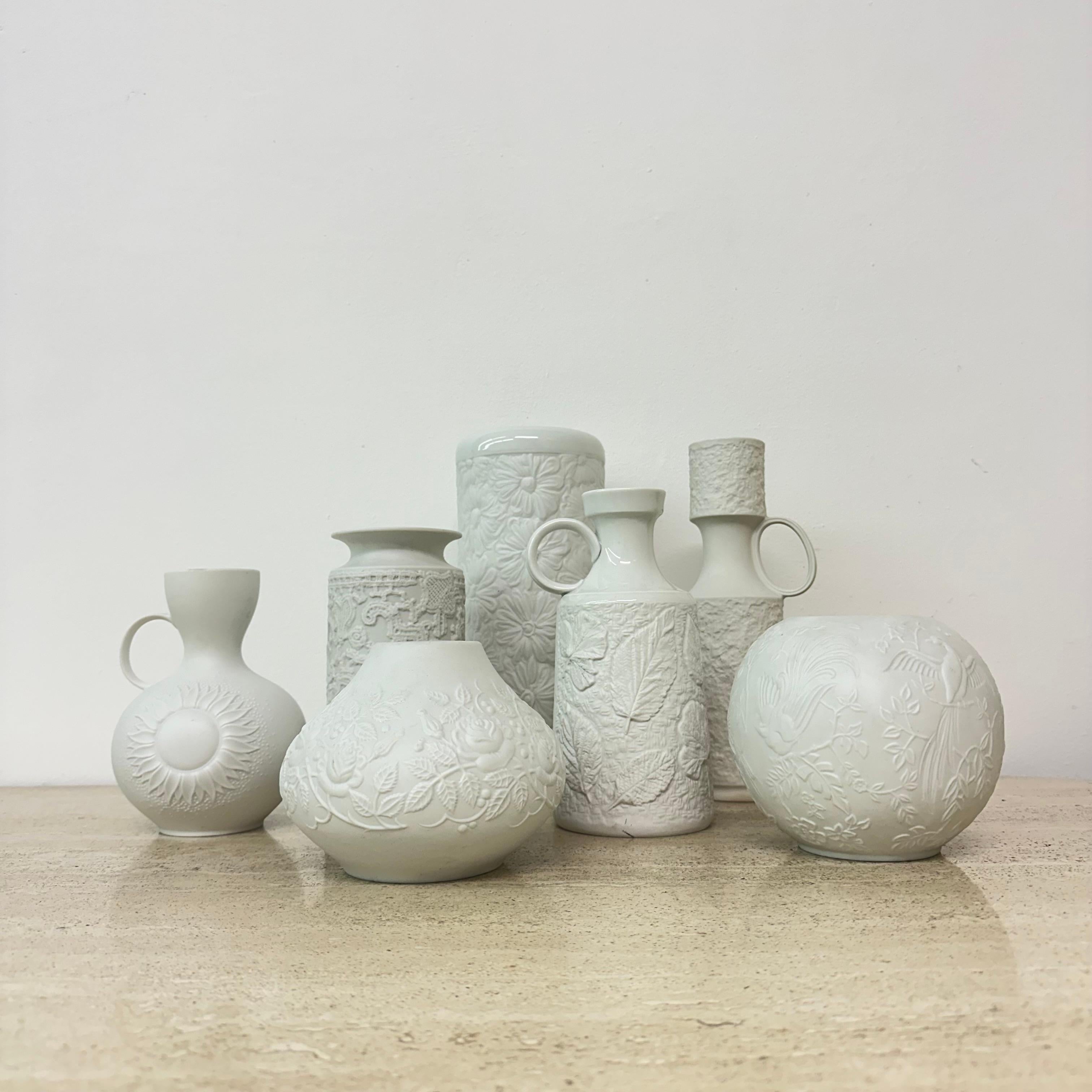Set of 7 German Bisque vases Kaiser Bavaria , 1960s For Sale 5