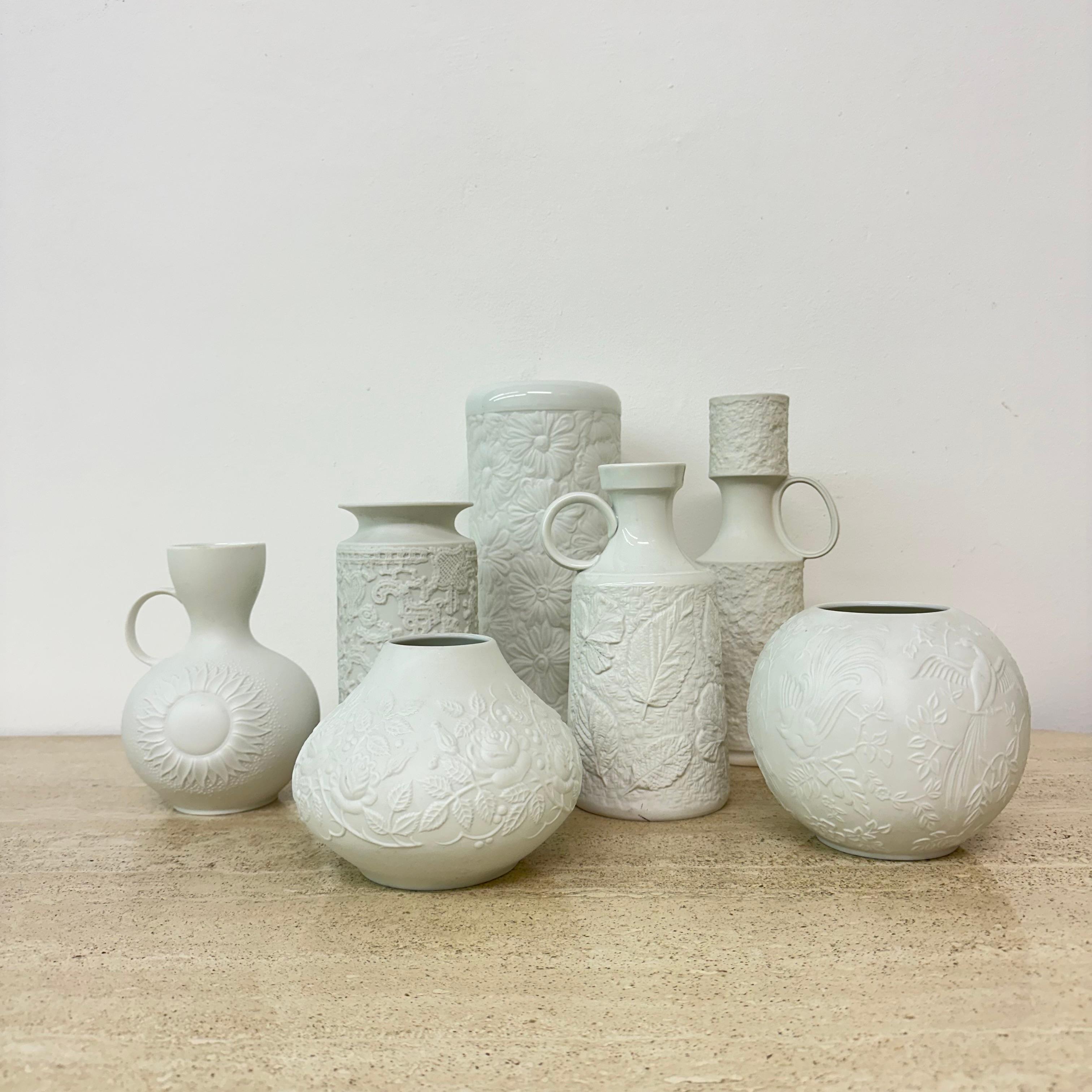 Set of 7 German Bisque vases Kaiser Bavaria , 1960s For Sale 6
