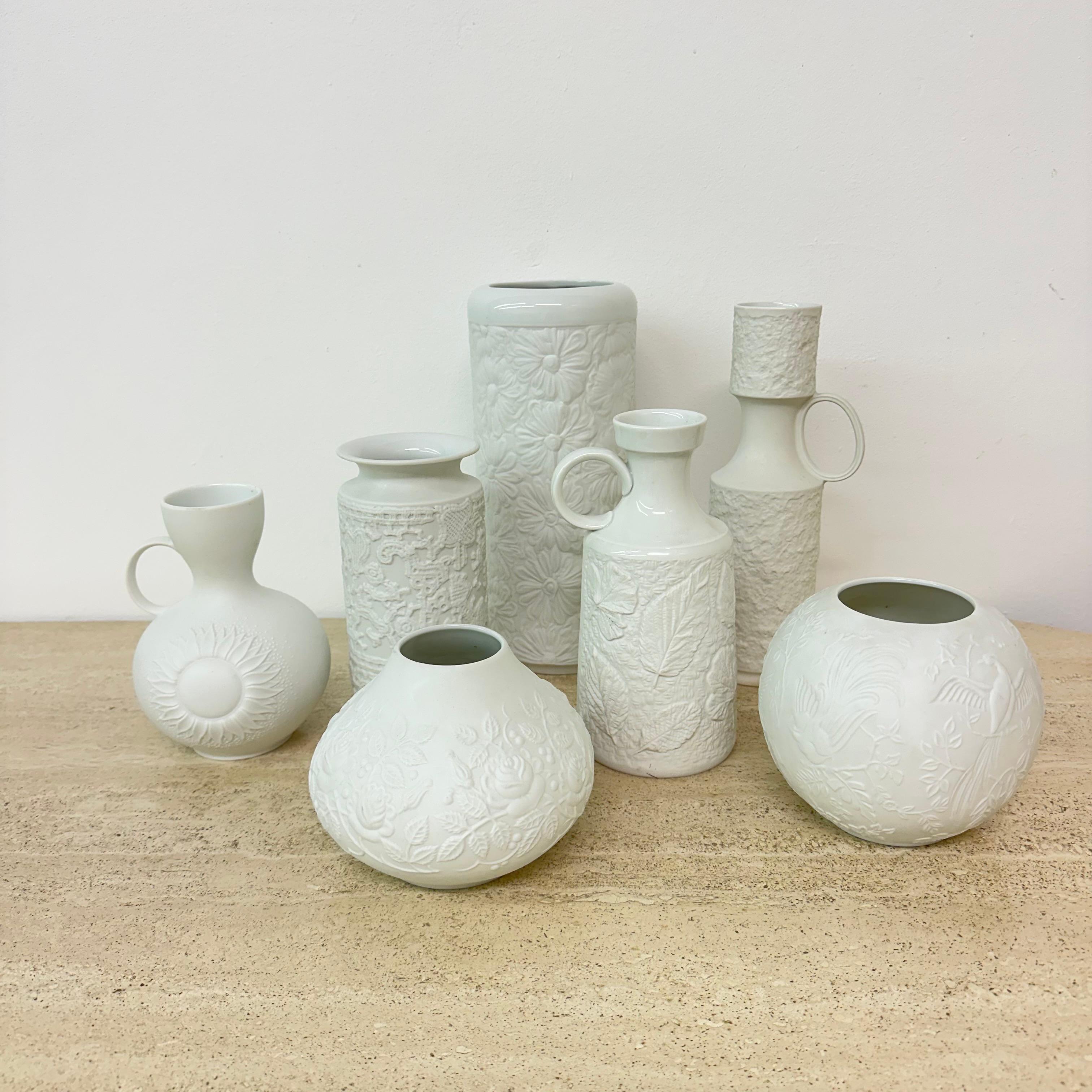 Set of 7 German Bisque vases Kaiser Bavaria , 1960s For Sale 7