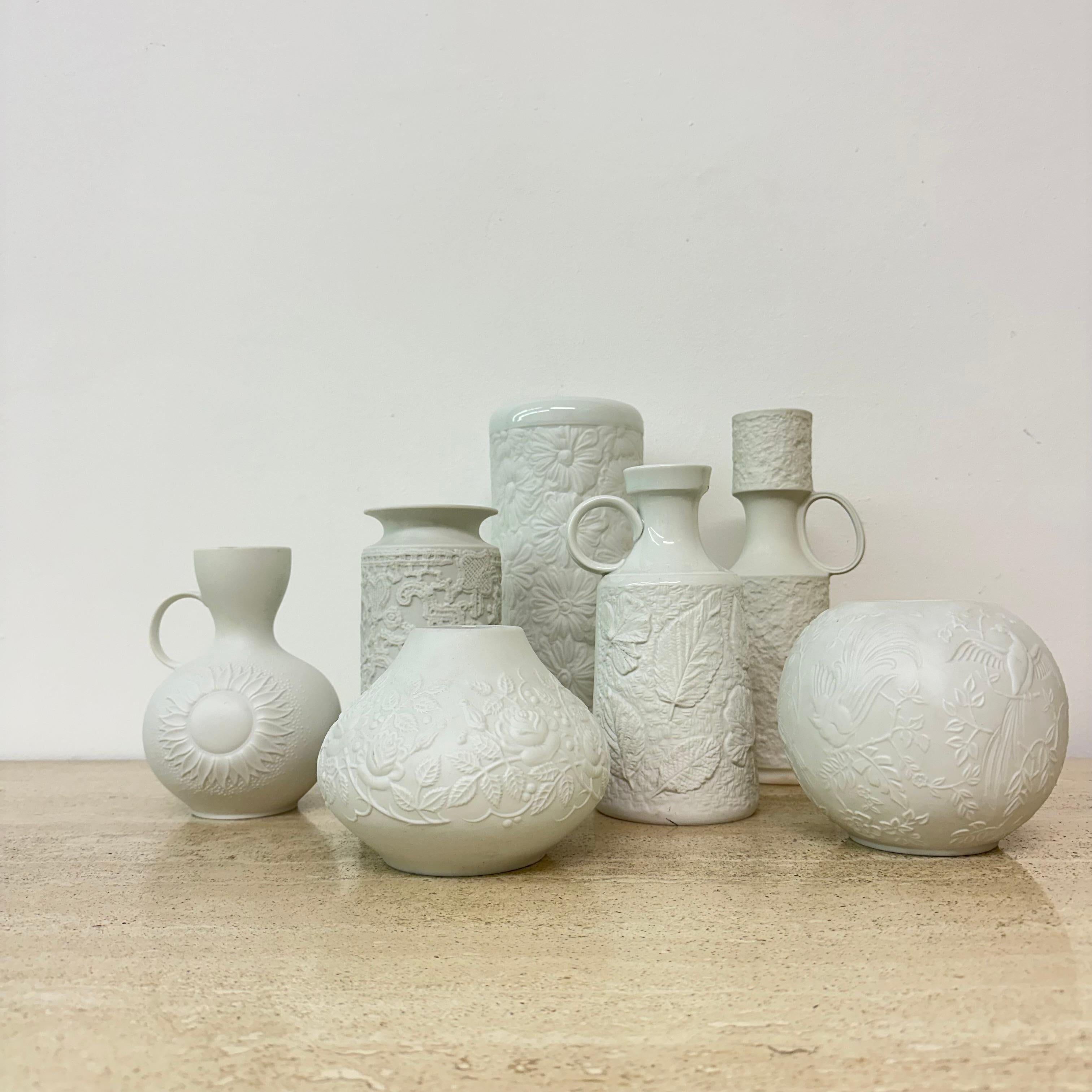 Set of 7 German Bisque vases Kaiser Bavaria , 1960s For Sale 8