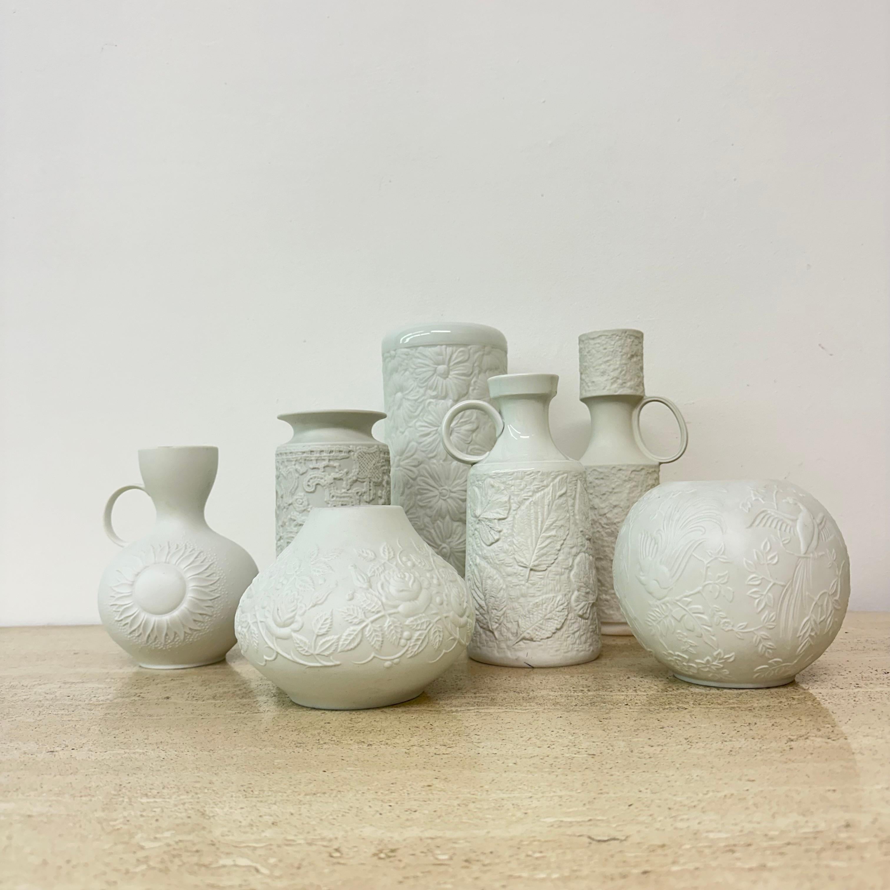 Set of 7 German Bisque vases Kaiser Bavaria , 1960s For Sale 9