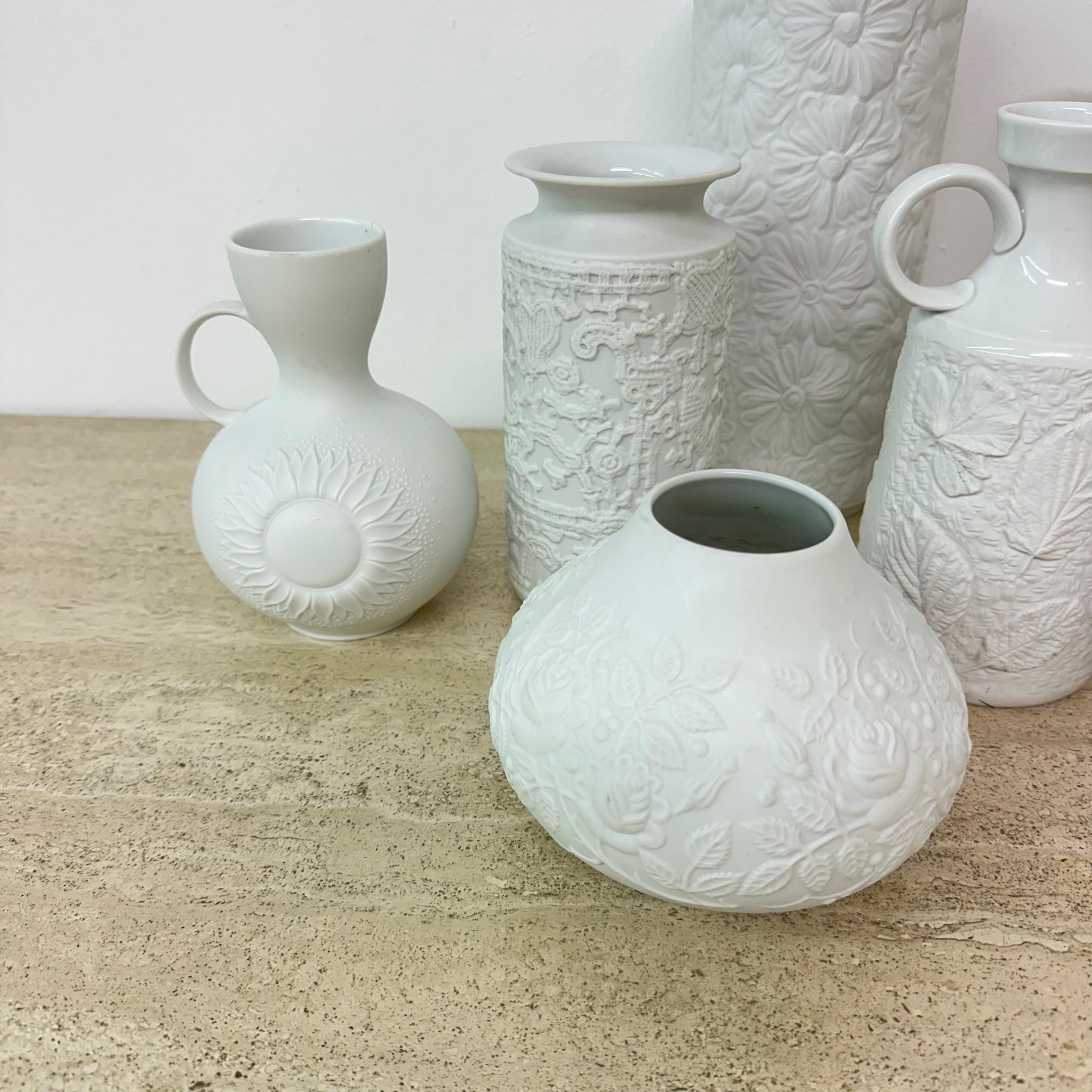 Set of 7 German Bisque vases Kaiser Bavaria , 1960s For Sale 11