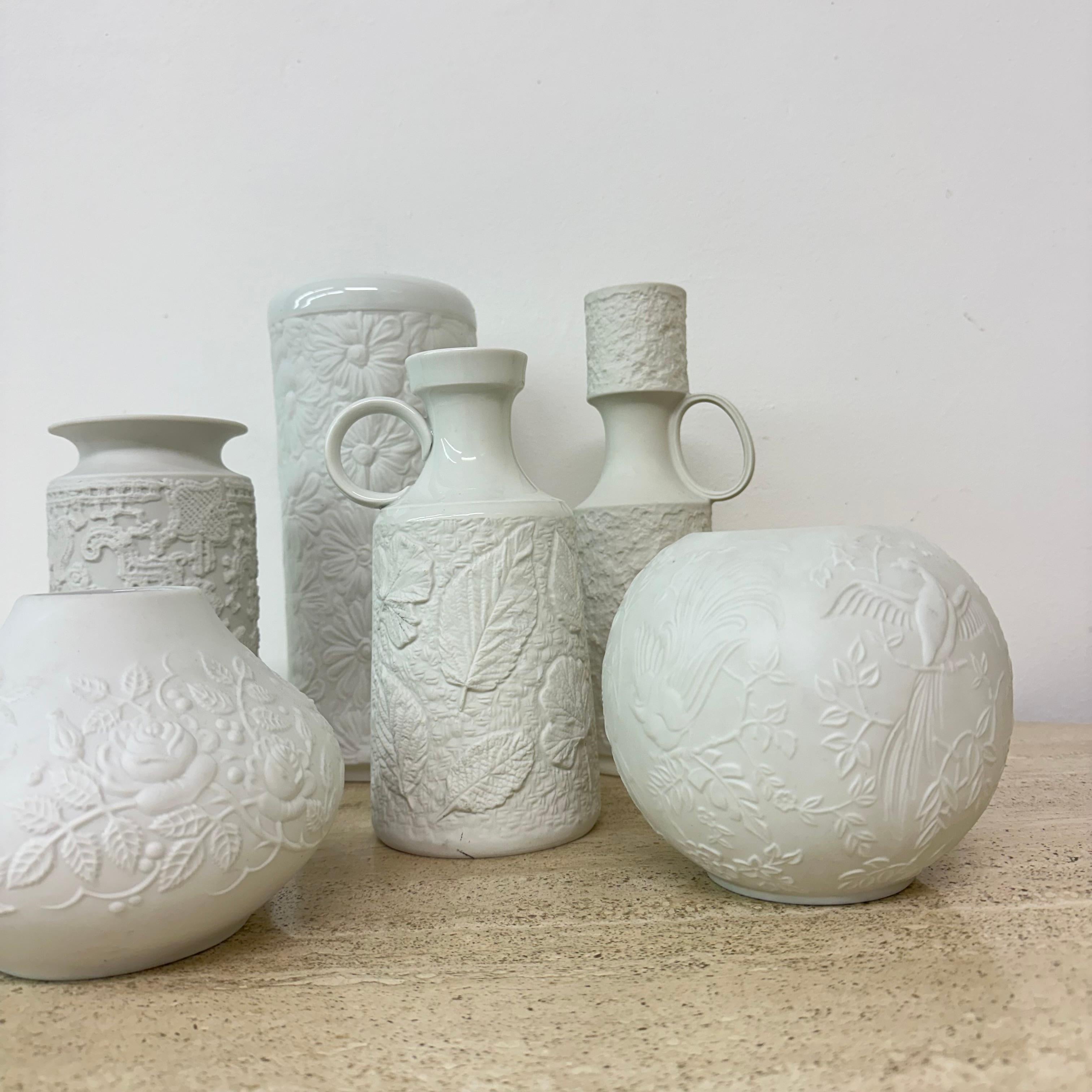 Set of 7 German Bisque vases Kaiser Bavaria , 1960s For Sale 13