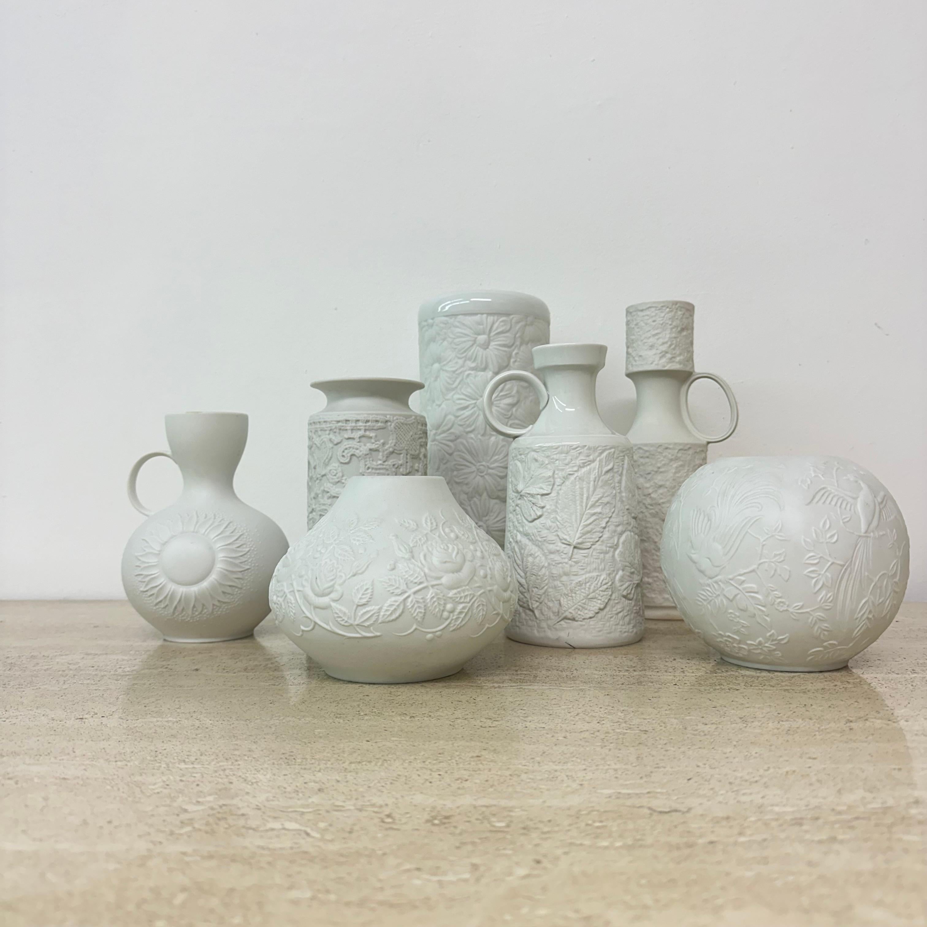 Set of 7 German Bisque vases Kaiser Bavaria , 1960s For Sale 2