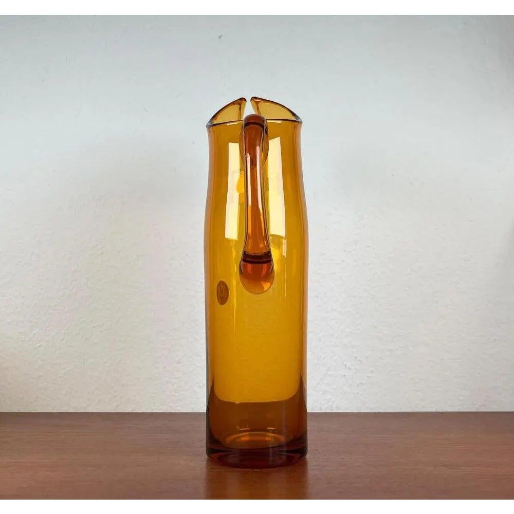 Ensemble de 7 carafes et verres à boire en verre ambré de la série Jagdhaus allemande, années 1960 en vente 5