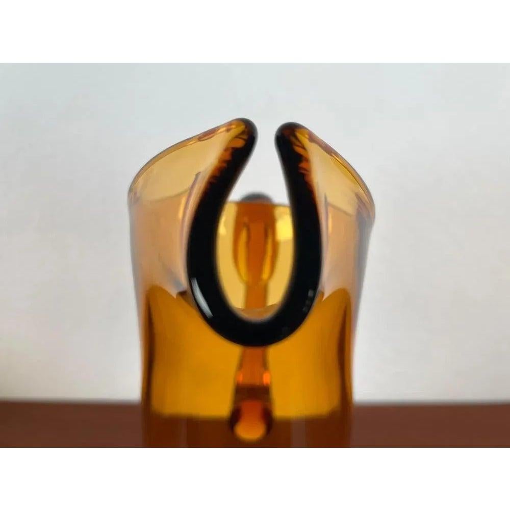 Ensemble de 7 carafes et verres à boire en verre ambré de la série Jagdhaus allemande, années 1960 en vente 2