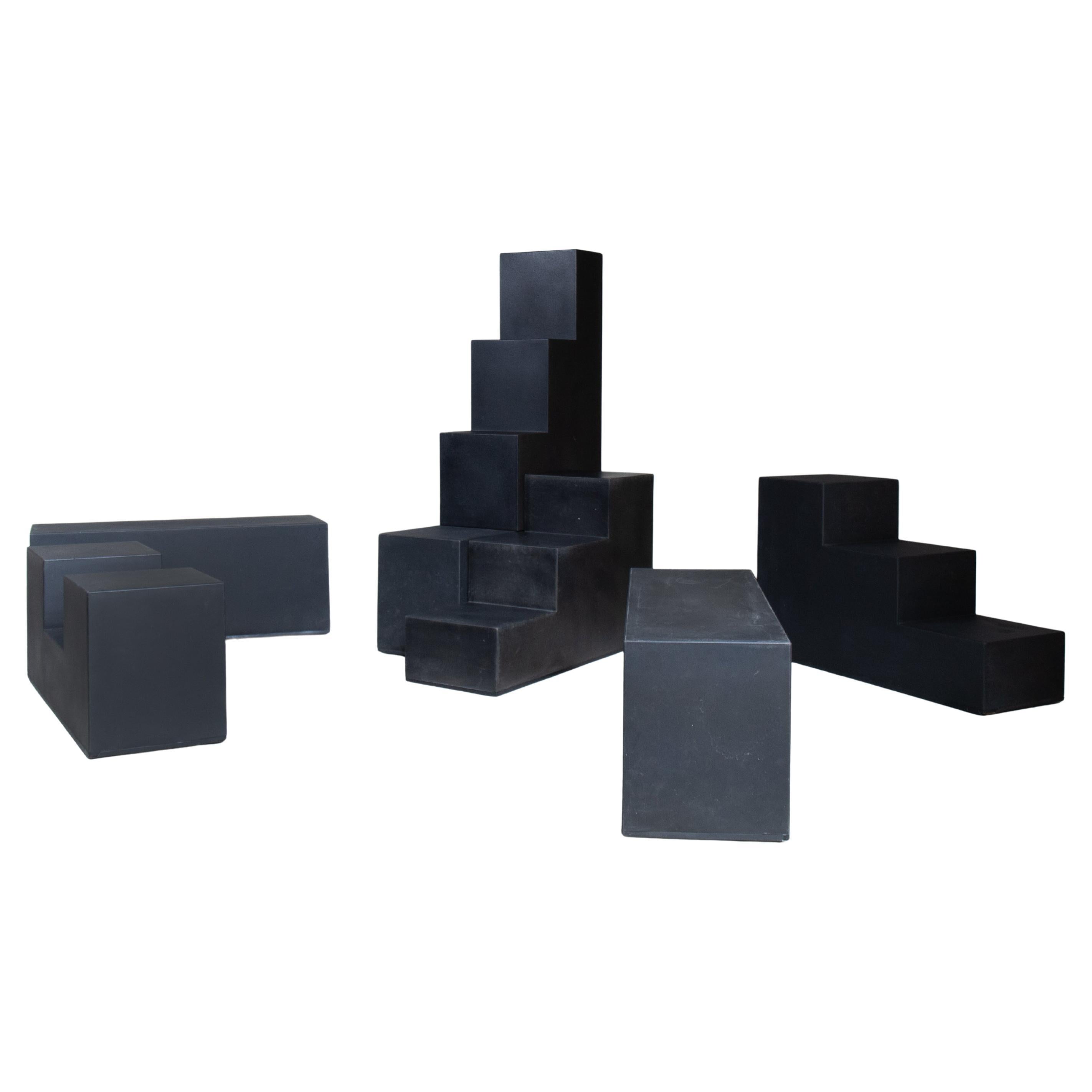 Set von 7 modularen Gli Scacchi-Elementen von Mario Bellini, B&B Italia, Italien, 1970er Jahre im Angebot