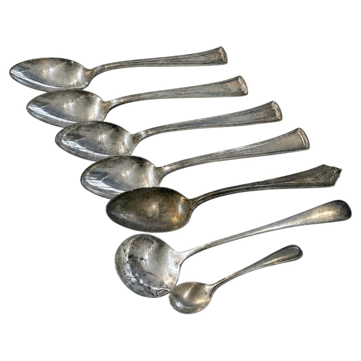 Set di 7 cucchiai in argento sterling Gorham Wyndham and Whiting in vendita