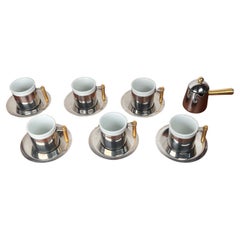 Set di 7 tazze da caffè espresso italiane postmoderne della serie Lavazza Oro di Balzano, anni '80