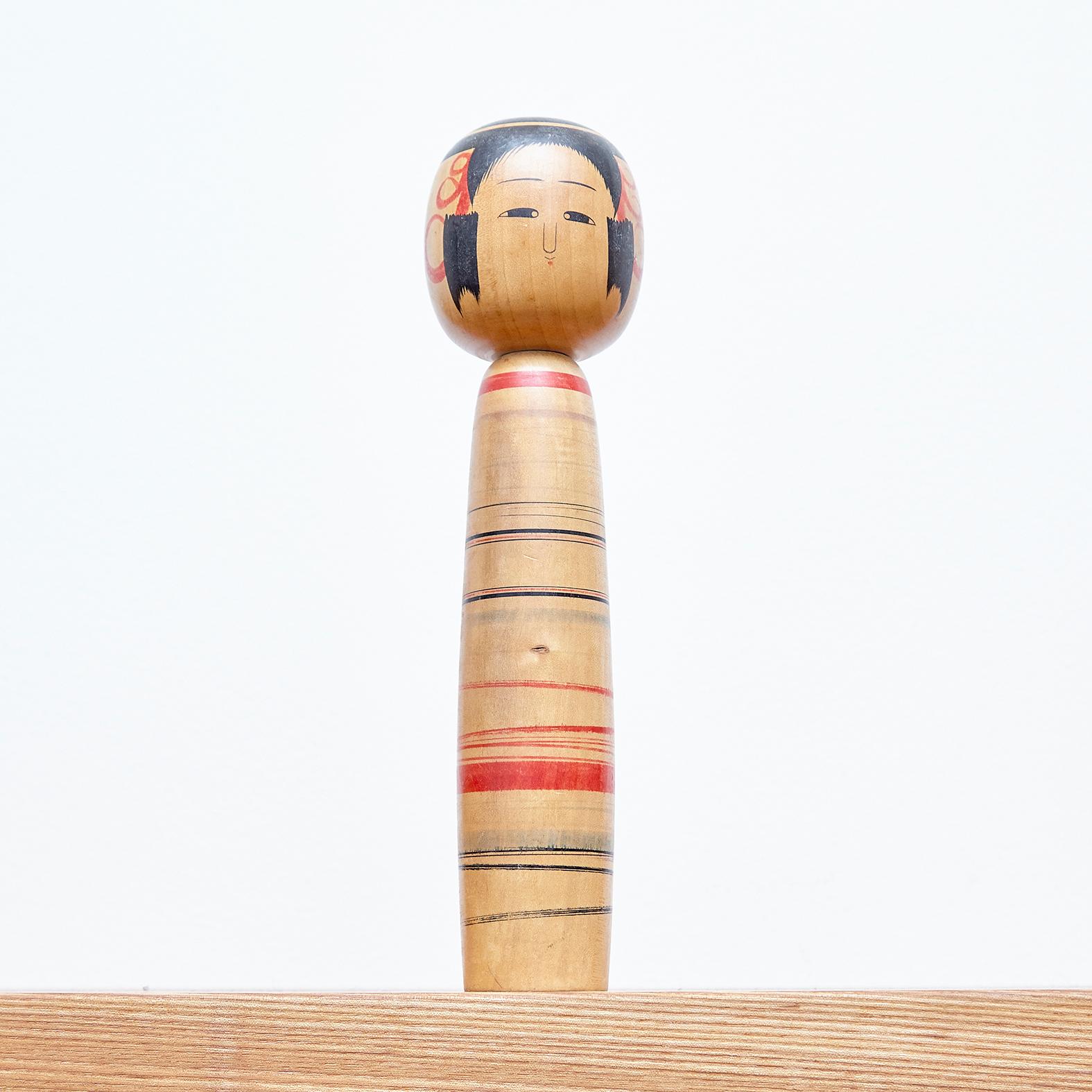 Set of 7 Kokeshi Japanese Wood Hand Painted Doll 14