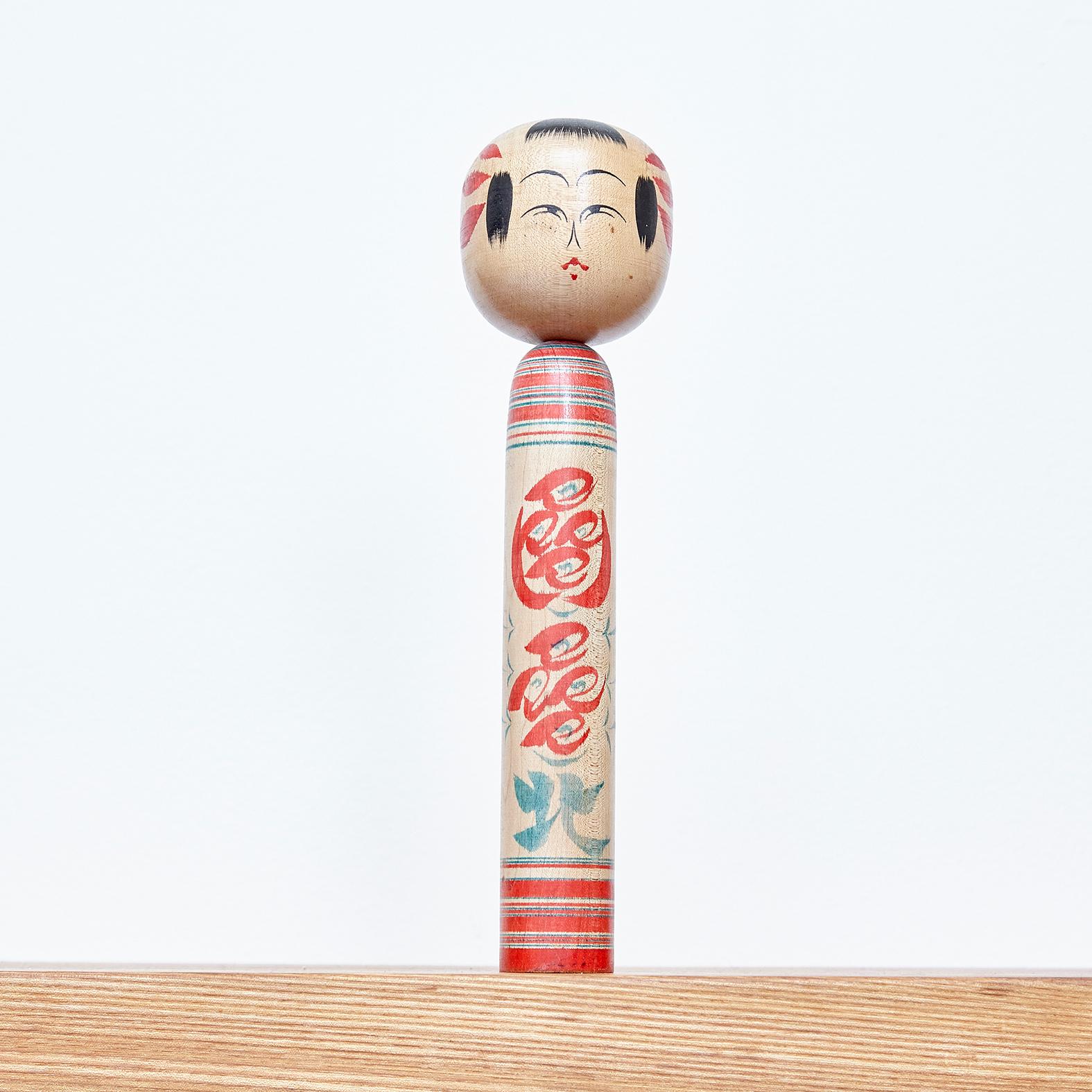 Edo Set of 7 Kokeshi Japanese Wood Hand Painted Doll