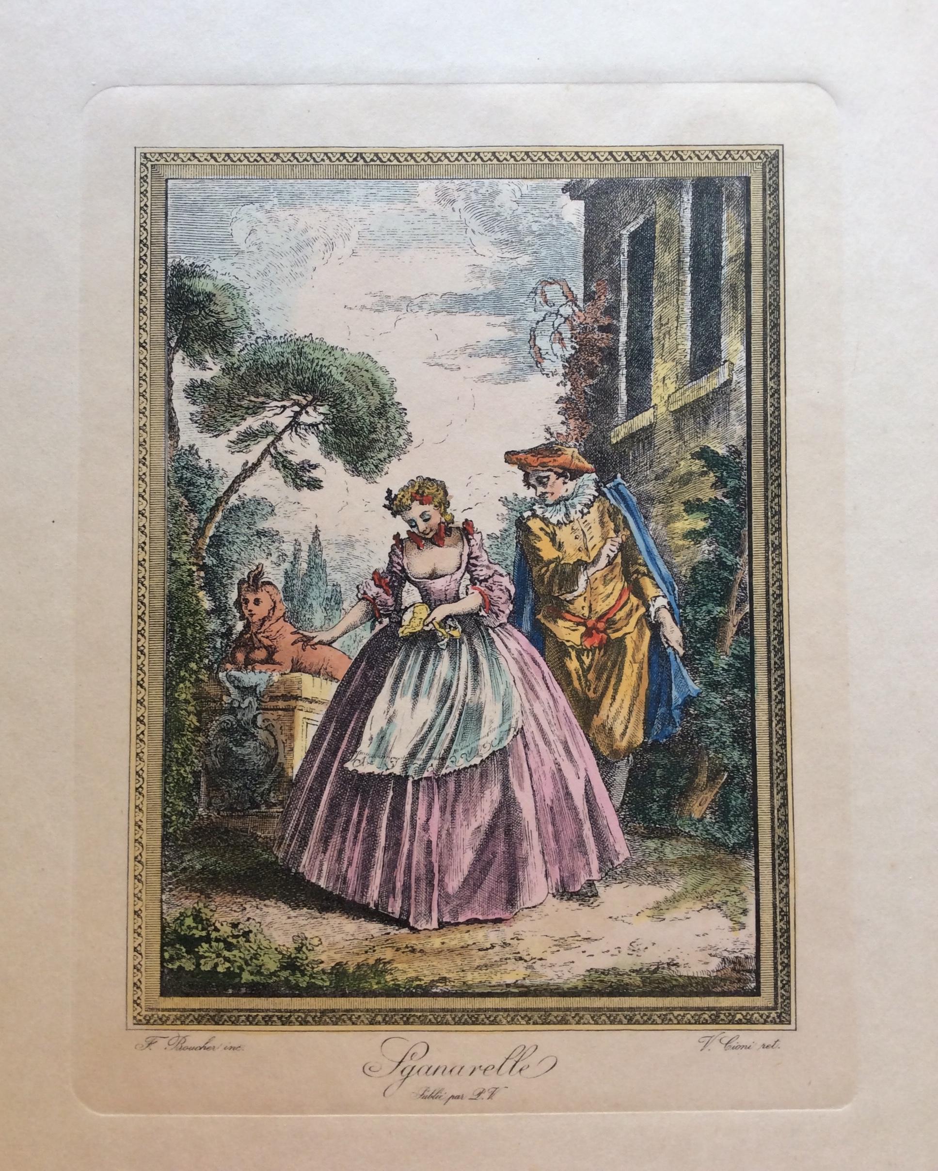 Set of 7 Late 18th Century Neoclassical François Boucher French Engraving Prints In Good Condition In Miami, FL