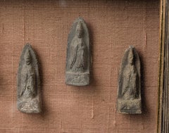 Set Of 7 Matched Early Pre Tang Chinese Clay Terracotta Bodhisattvas