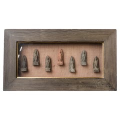 Set Of 7 Matched Early Pre Tang Chinese Clay Terracotta Bodhisattvas