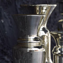 Set of 7 Mid-19th Century Mercury Glass Candle Sticks