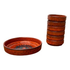 Set di 7 ciotole in ceramica di metà secolo