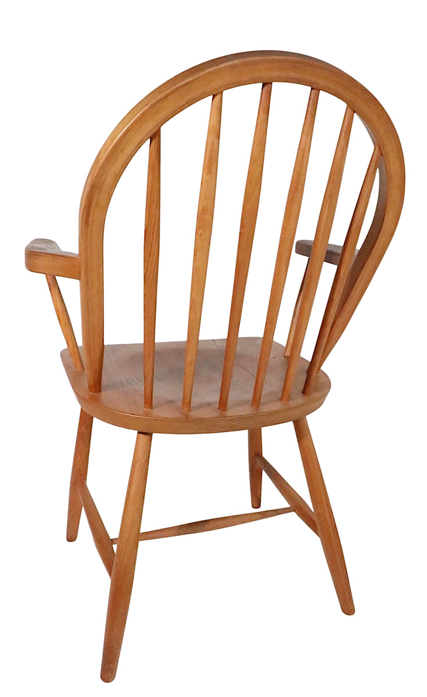 Ensemble de 7 chaises de salle à manger de style Windsor de style moderne danois du milieu du siècle KD Sun Furniture en vente 1