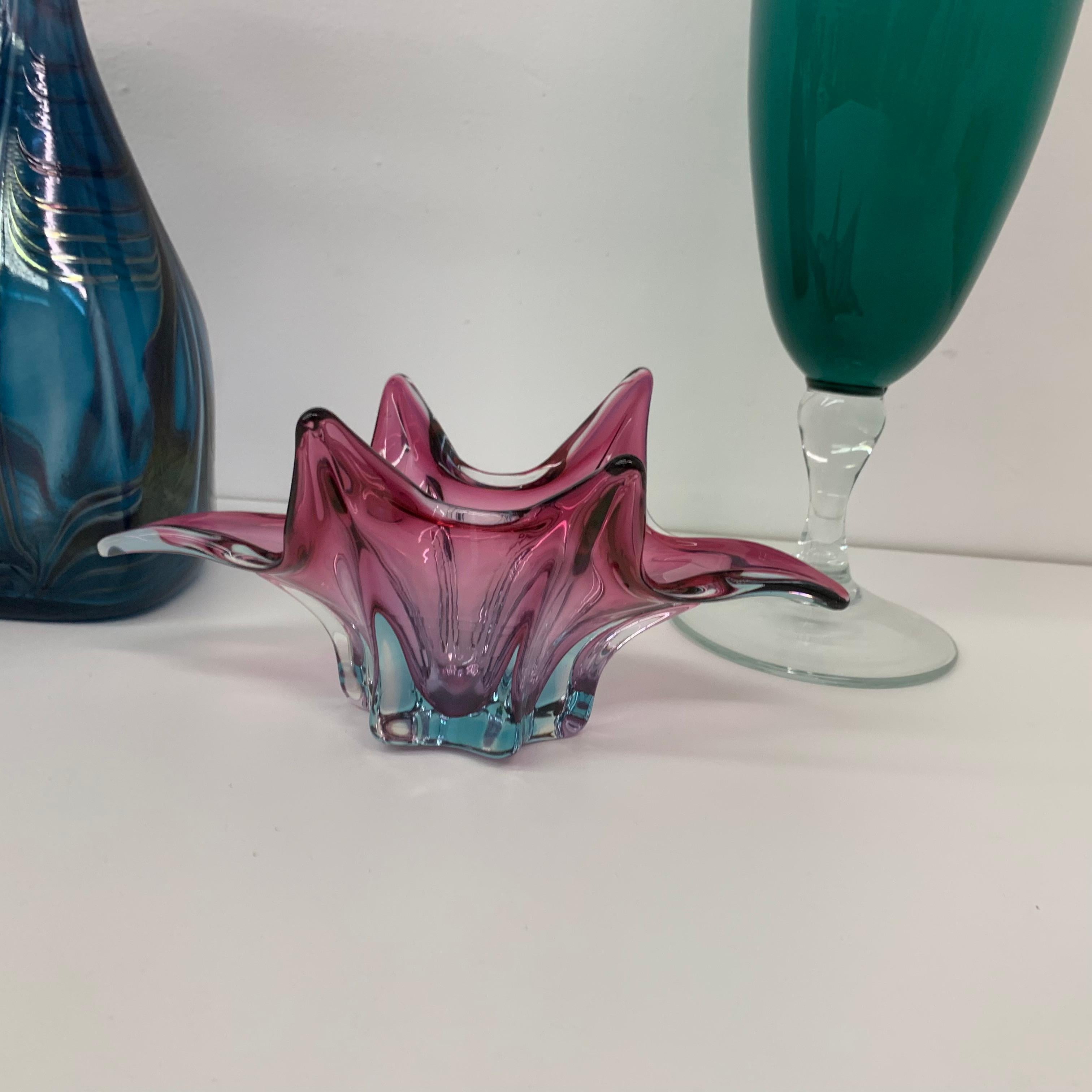 Set of 7 Midcentury Design Glass Vase / Bowl, 1960s For Sale 12