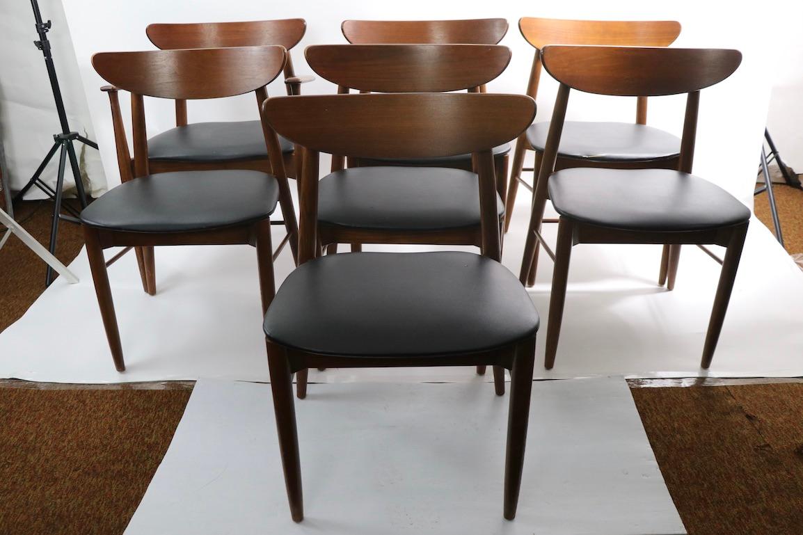 Set of 7 Mid Century Dining Chairs by Stanley 1