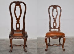 Set of 7 Mid-Century Italian Ash Dining Chairs