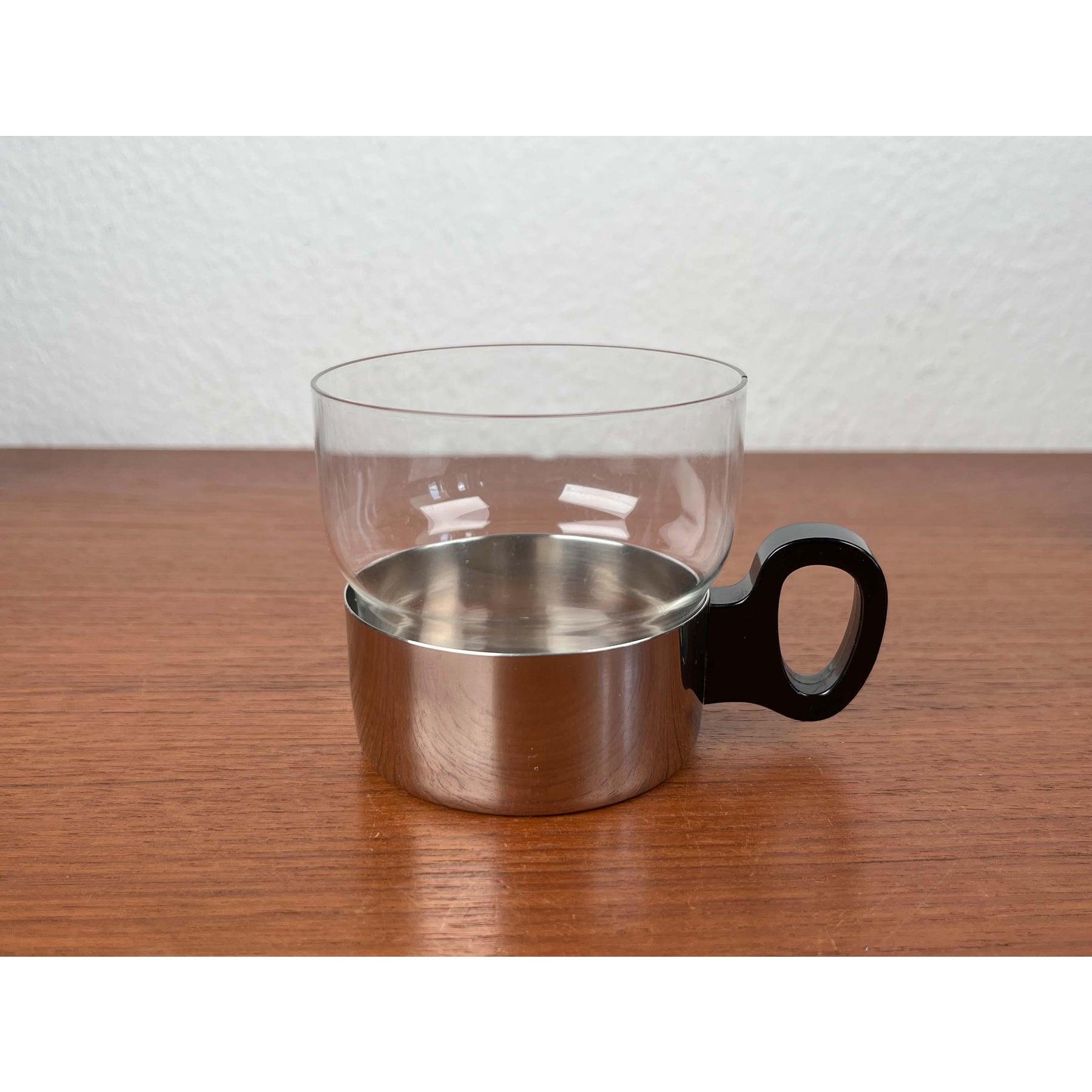 Juego de 7 vasos de té y bandeja alemanes modernos de mediados de siglo de WMF, años 60 en venta 8