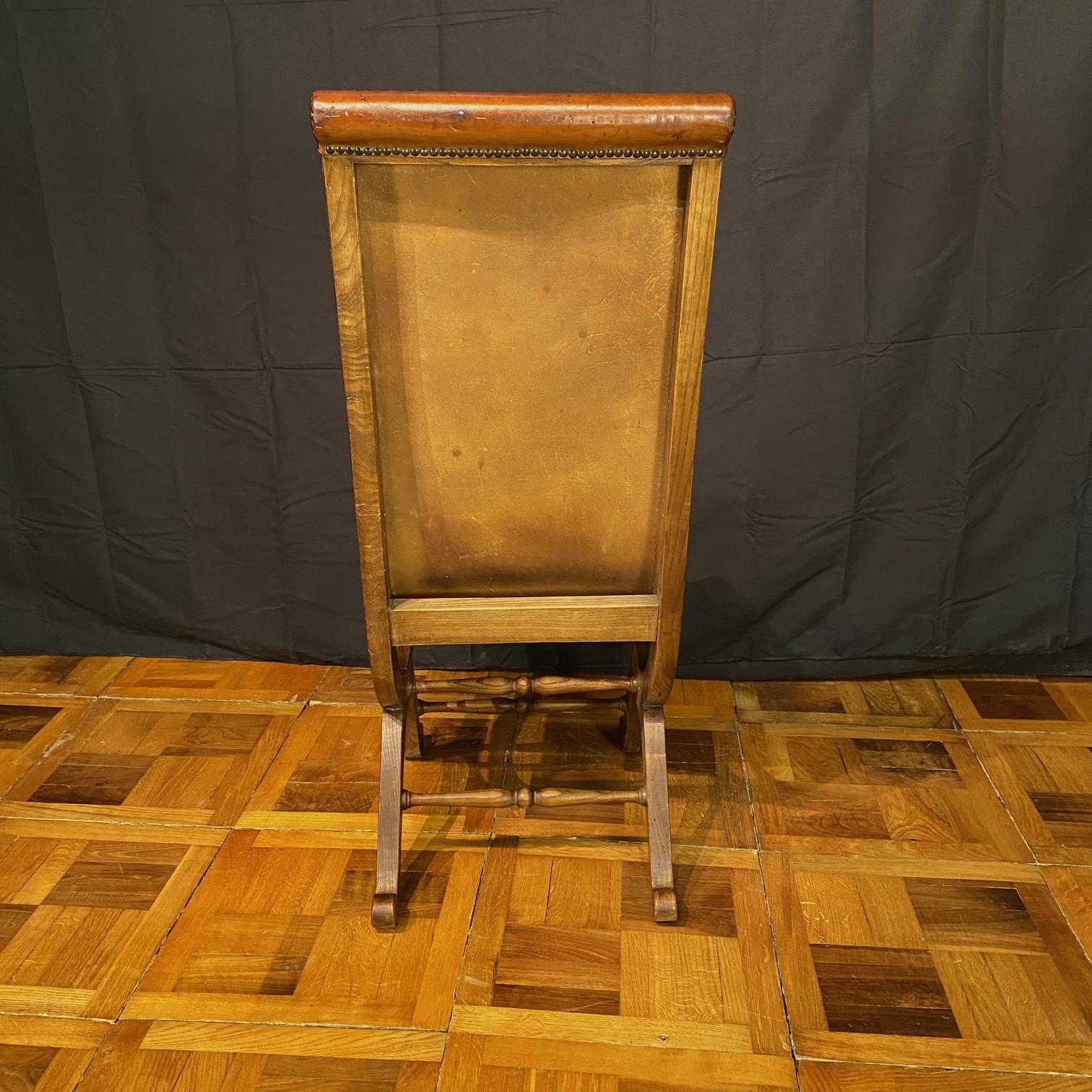 7 Esszimmerstühle aus Leder und Eiche, Mid Century Modern im Angebot 9
