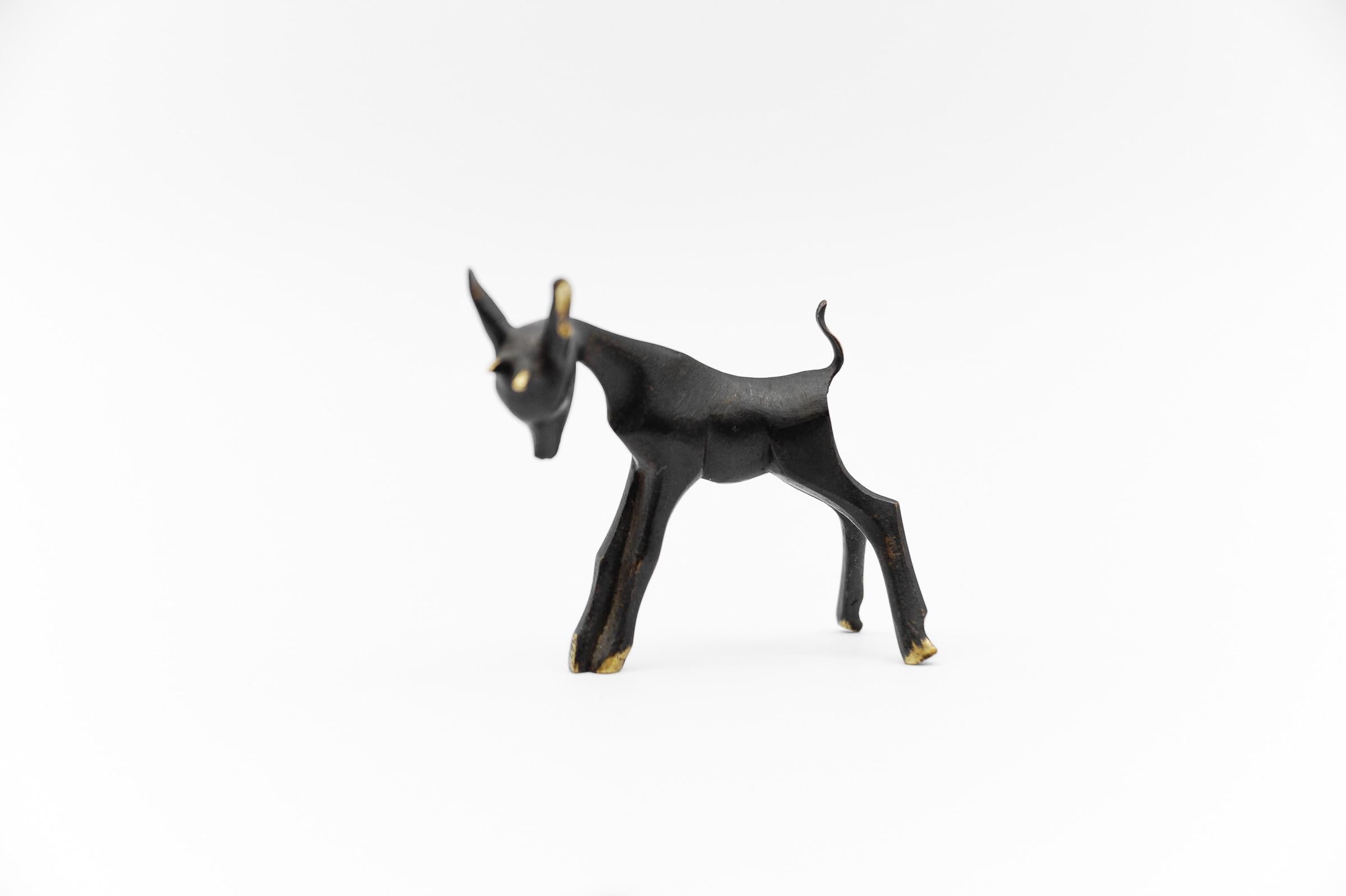 Ensemble de 7 animaux massifs en laiton, The Modernity, Autriche, années 1960 en vente 3