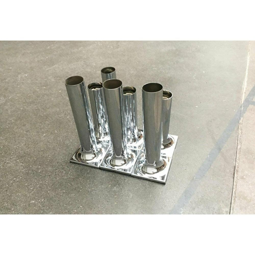 Set di 7 soffitti di metà secolo dell'era spaziale tedesca modello A248 Chrome, anni '60 in vendita 5