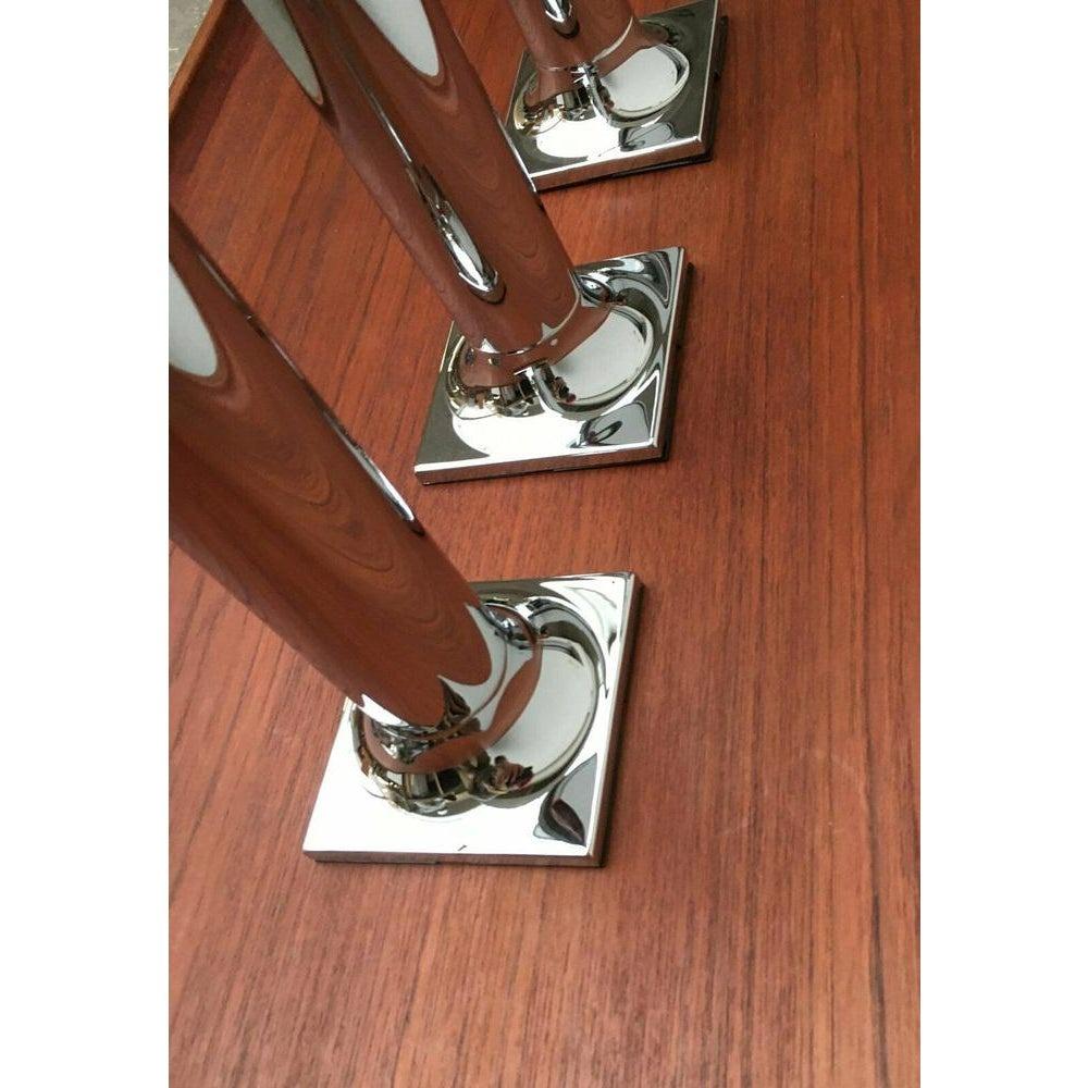 Set di 7 soffitti di metà secolo dell'era spaziale tedesca modello A248 Chrome, anni '60 in vendita 6